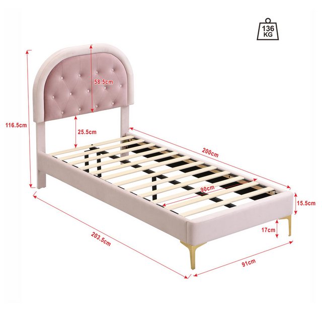 Rustrky Polsterbett Kinderbett Funktionsbett Einzelbett Doppelbett Jugendbe günstig online kaufen