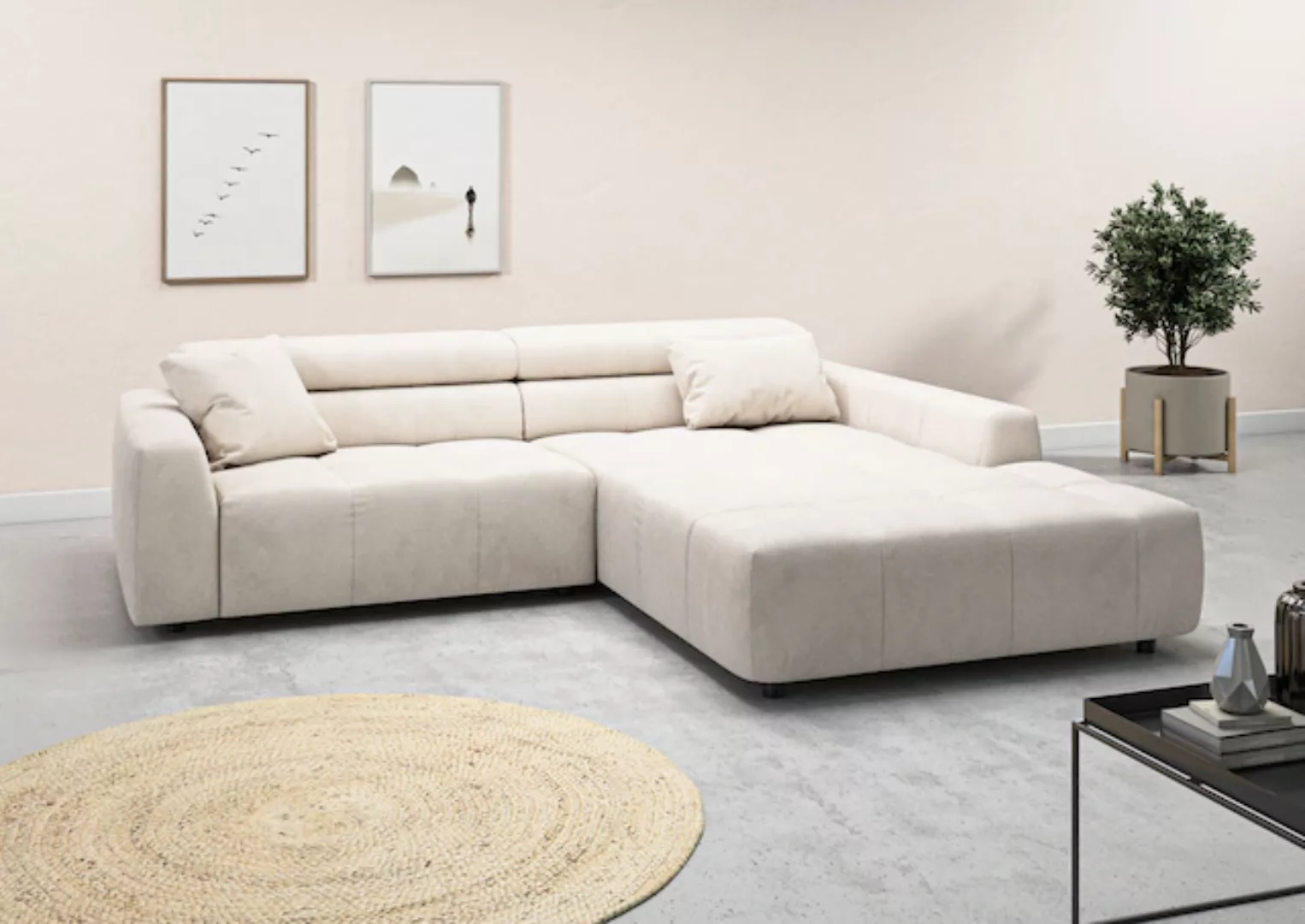 3C Candy Ecksofa Denver auch mit Cord- und Easy care-Bezug, Kopfteilverstel günstig online kaufen