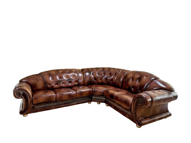 Salottini Chesterfield-Sofa Chesterfield Oriental Ecksofa Eckcouch BRAUN Wo günstig online kaufen