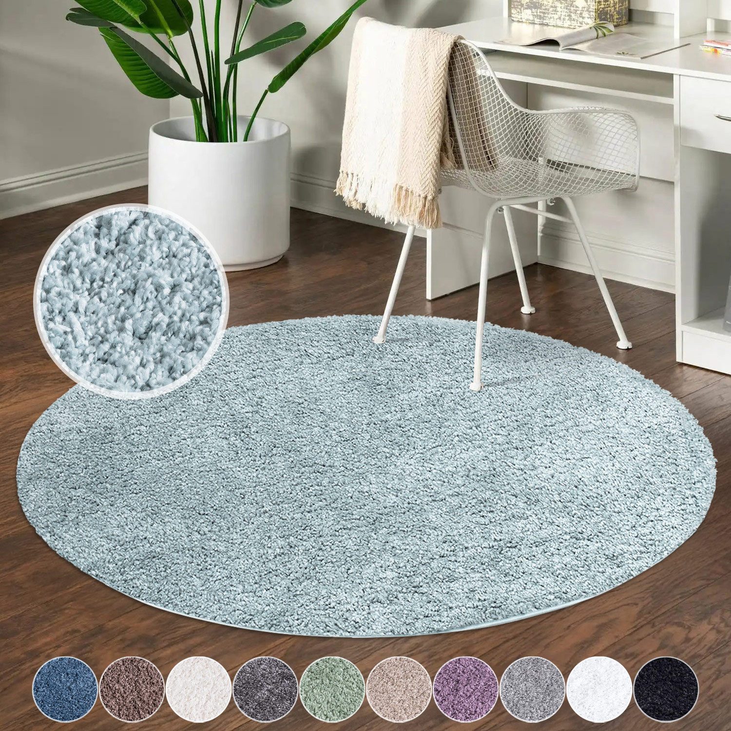 Carpet City Hochflor-Teppich »City Shaggy«, rund, 30 mm Höhe, Teppich Langf günstig online kaufen