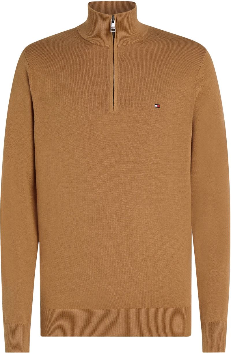 Tommy Hilfiger Half Zip Pullover Camel - Größe XL günstig online kaufen