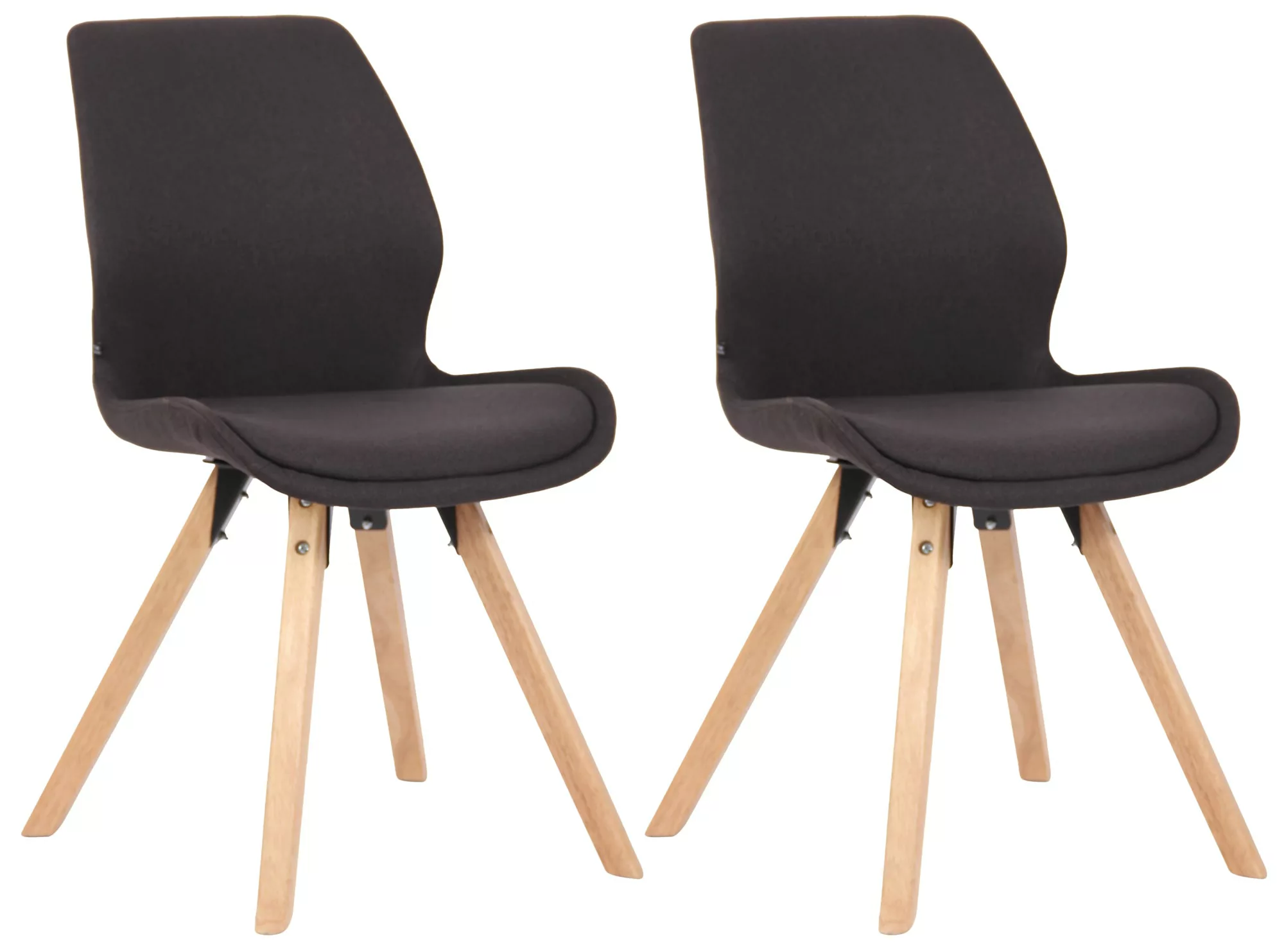 2er Set Stuhl Luna Stoff Schwarz günstig online kaufen