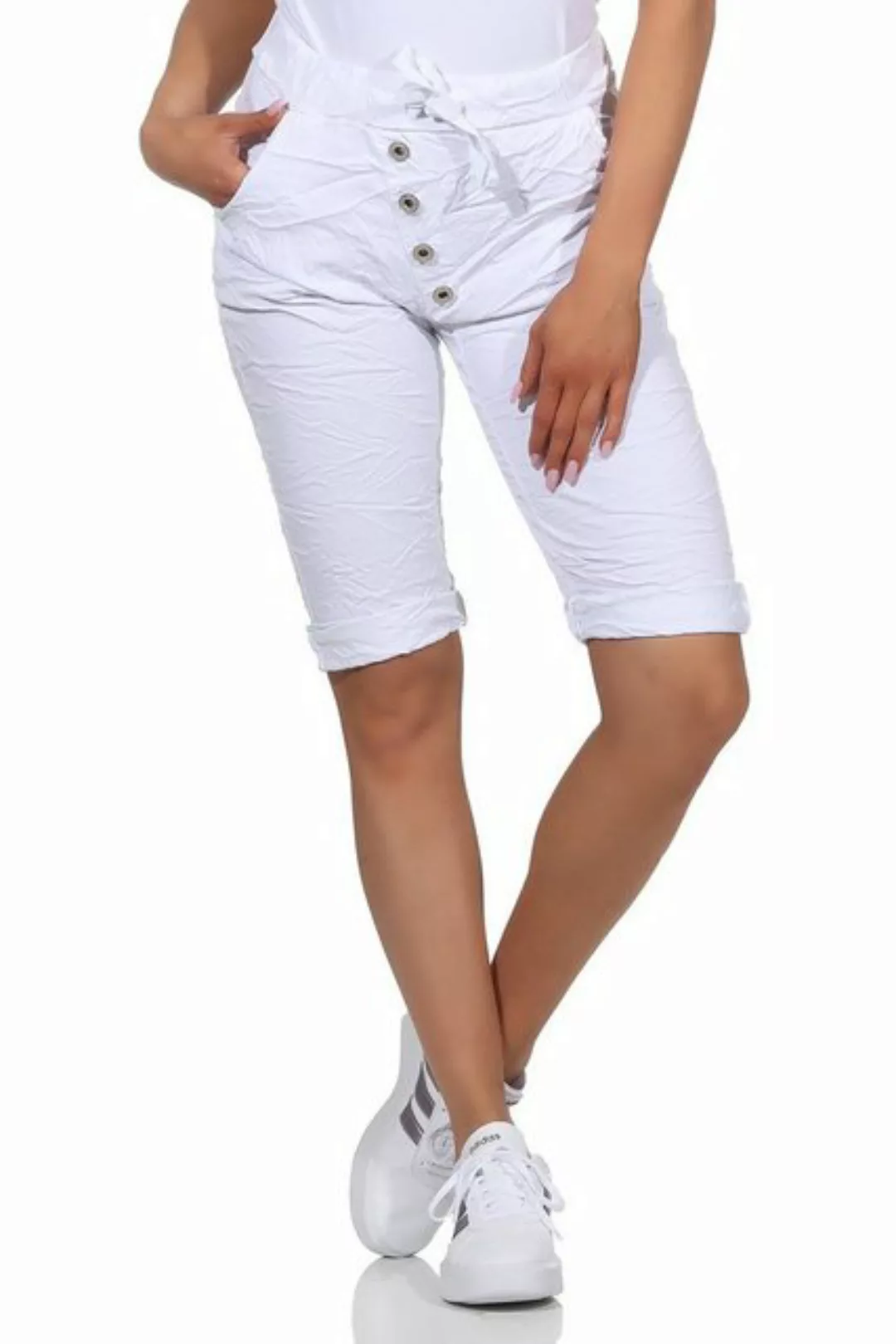 CLEO STYLE Bermudas Damen Bermuda 20828 34-38 Weiß günstig online kaufen