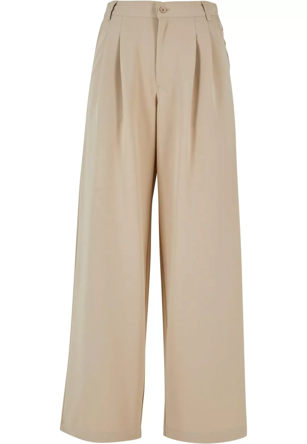 URBAN CLASSICS Stoffhose "Urban Classics Damen Ladies Ultra Wide Pleat-Fron günstig online kaufen