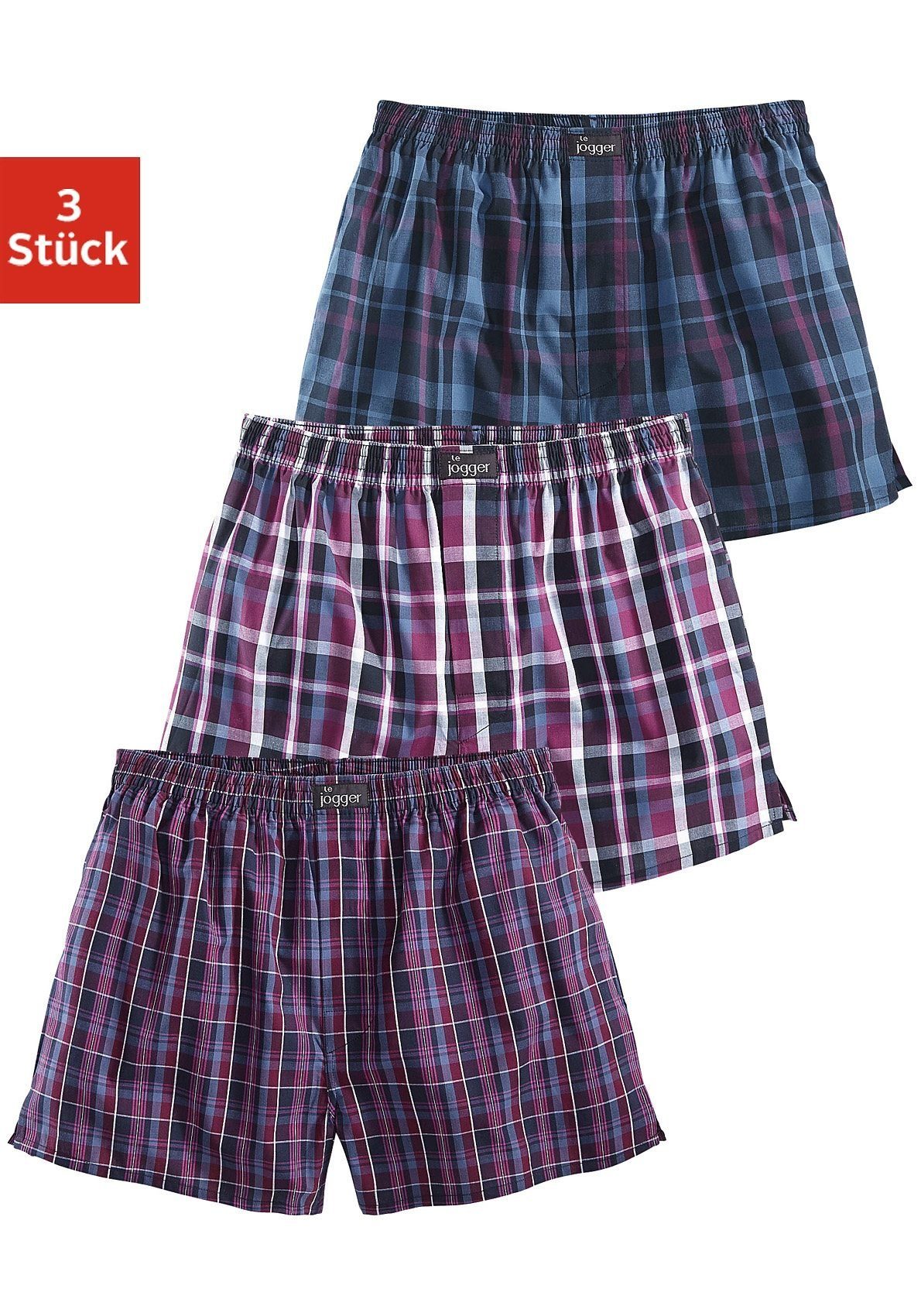 le jogger® Webboxer (Packung, 3-St) aus günstig online kaufen