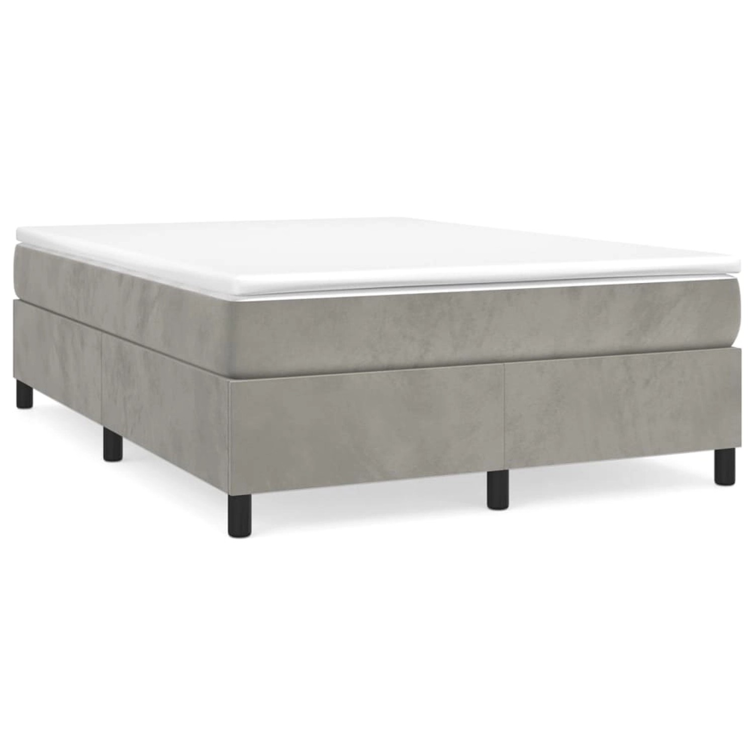 Vidaxl Boxspringbett Hellgrau 140x200 Cm Samt günstig online kaufen