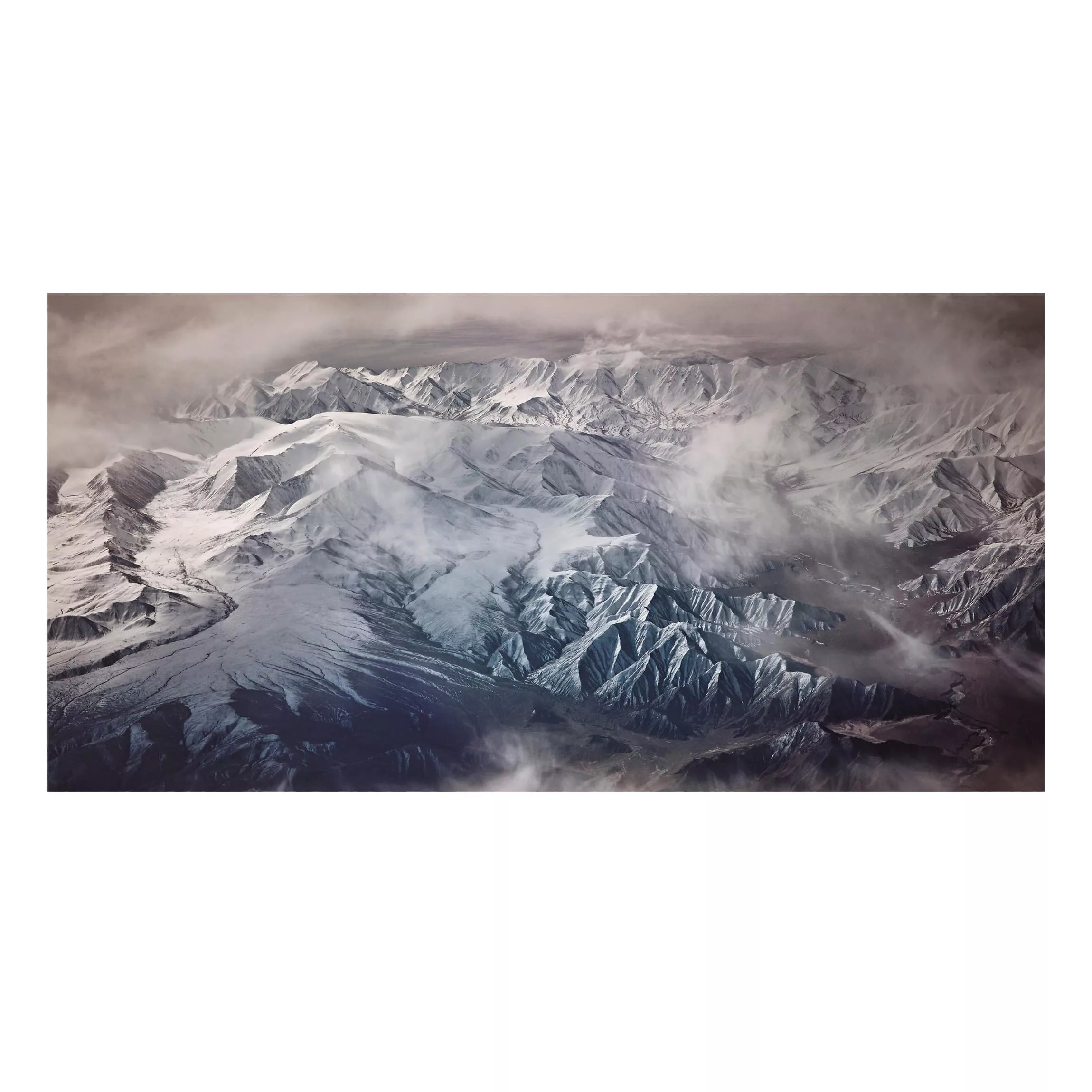Alu-Dibond Bild Natur & Landschaft - Querformat Berge von Tibet günstig online kaufen