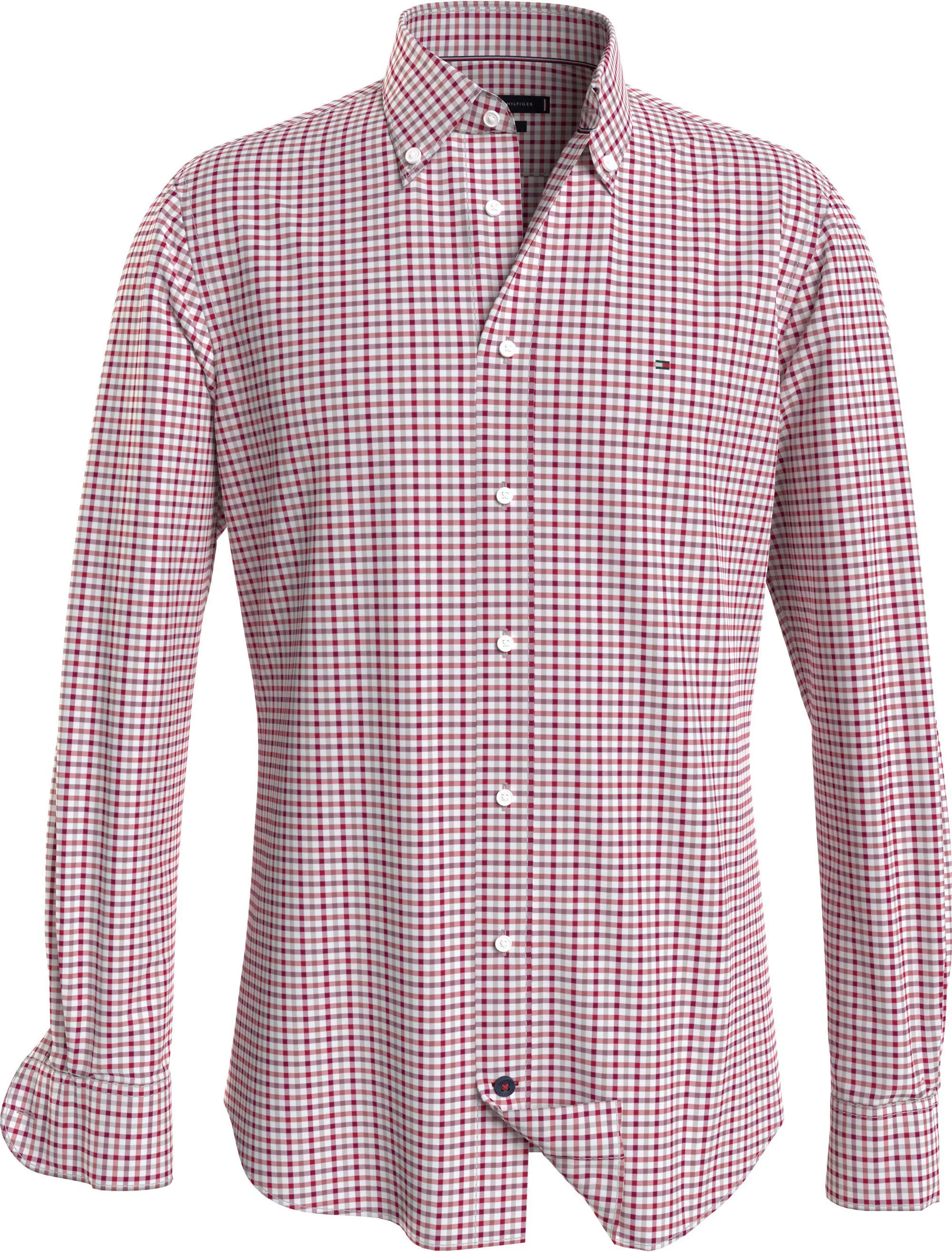 Tommy Hilfiger Langarmhemd CL W-OXFORD CHECK RF SHIRT mit dezenter Labelfla günstig online kaufen