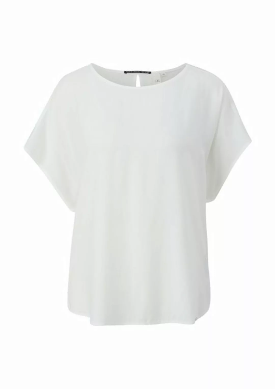 QS Shirtbluse QS by s.Oliver Oversize-Bluse in Creme (1-tlg) Nackenschlitz günstig online kaufen