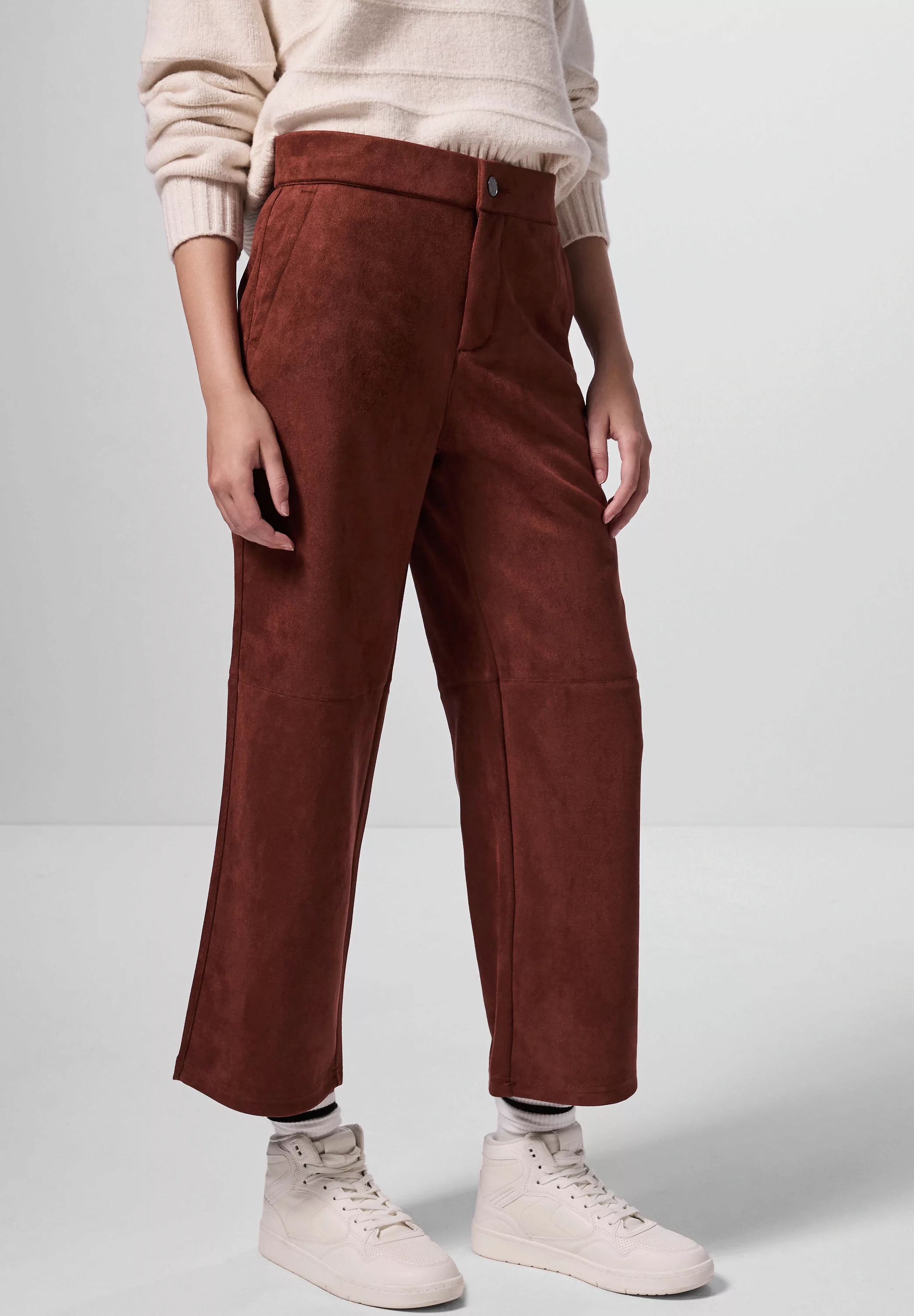 STREET ONE STUDIO Lederimitathose, High Waist günstig online kaufen