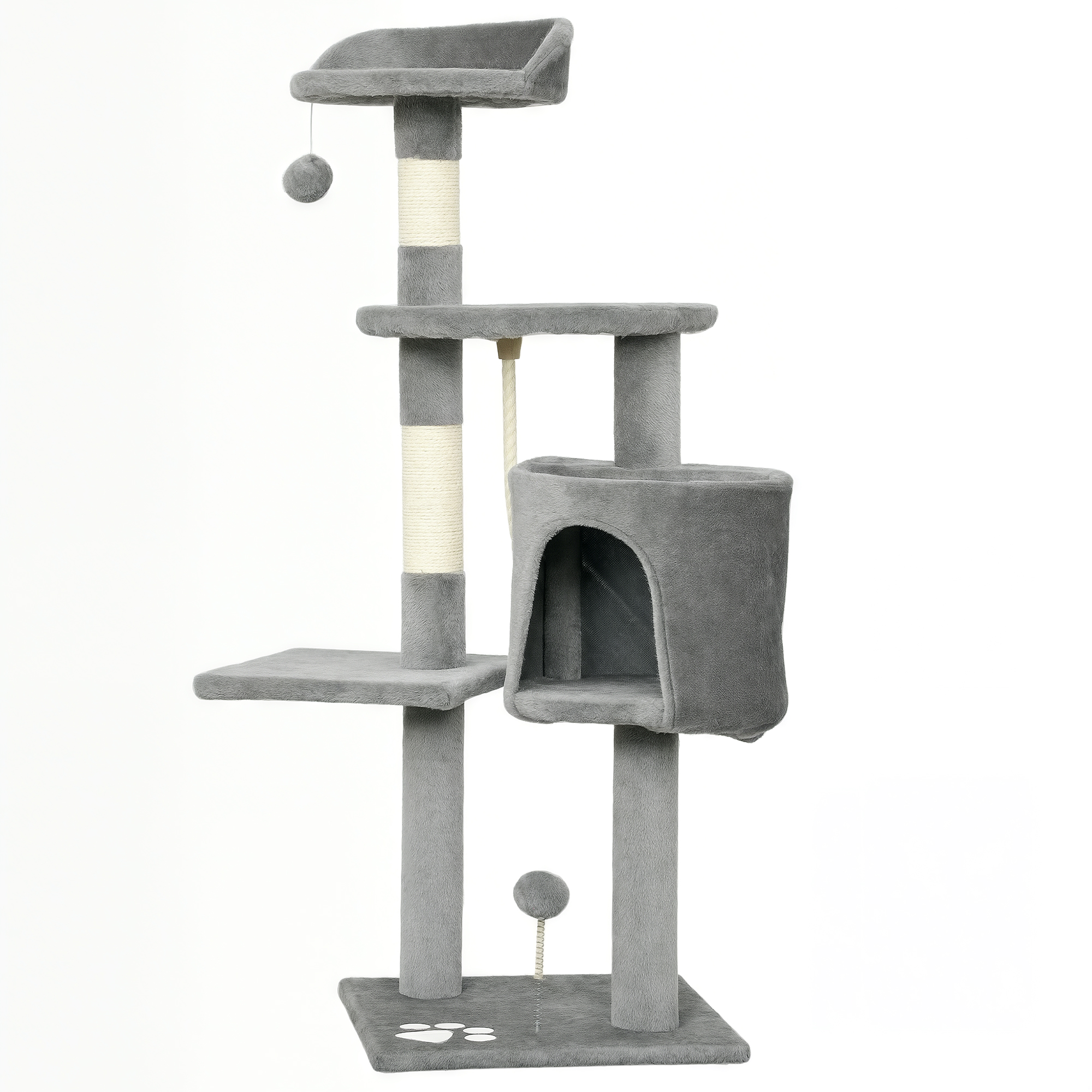 PawHut Katzenbaum multi-equipment Kratzbäume Kratzer Plattformen Höhle Seil günstig online kaufen