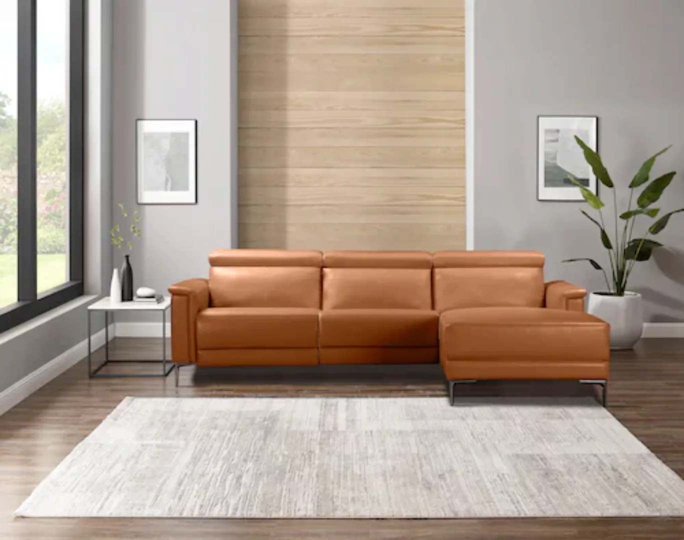 Places of Style Ecksofa Lund, L-Form, 261cm, mit man. o. elektr. Relaxfunkt günstig online kaufen