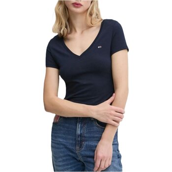 Tommy Jeans T-Shirt "TJW SLIM V-NECK TEE", mit Logo-Stickerei günstig online kaufen