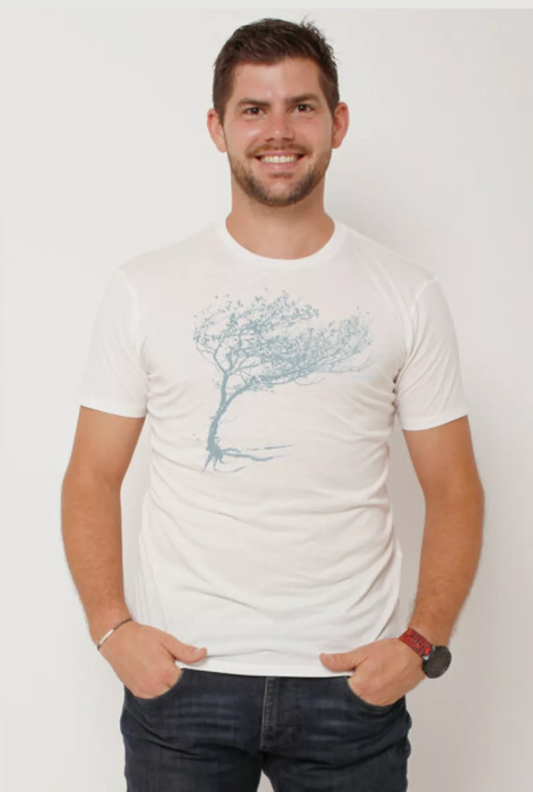 Ecovero®-Herren-t-shirt Windy Tree günstig online kaufen