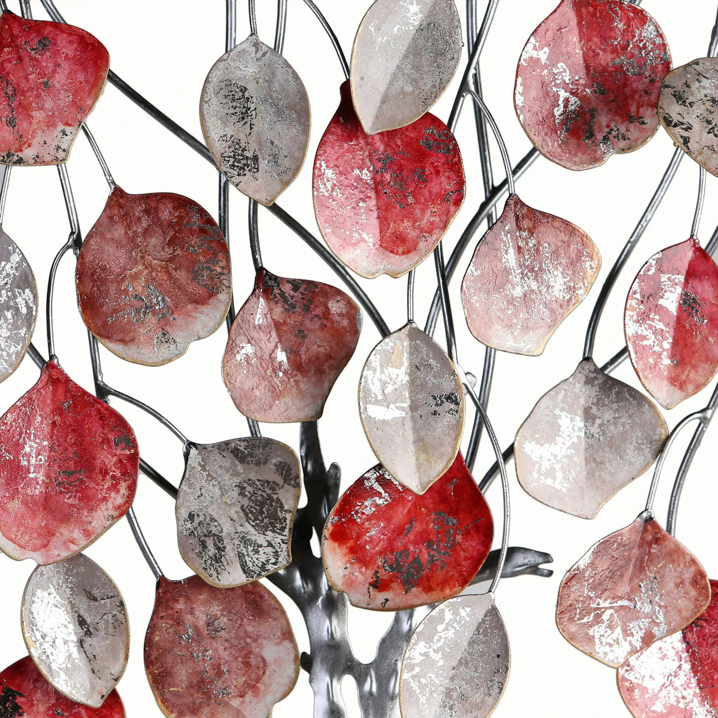 GILDE Wanddekoobjekt »Wandrelief Love Tree, rottöne/silber«, (1 St.), klass günstig online kaufen