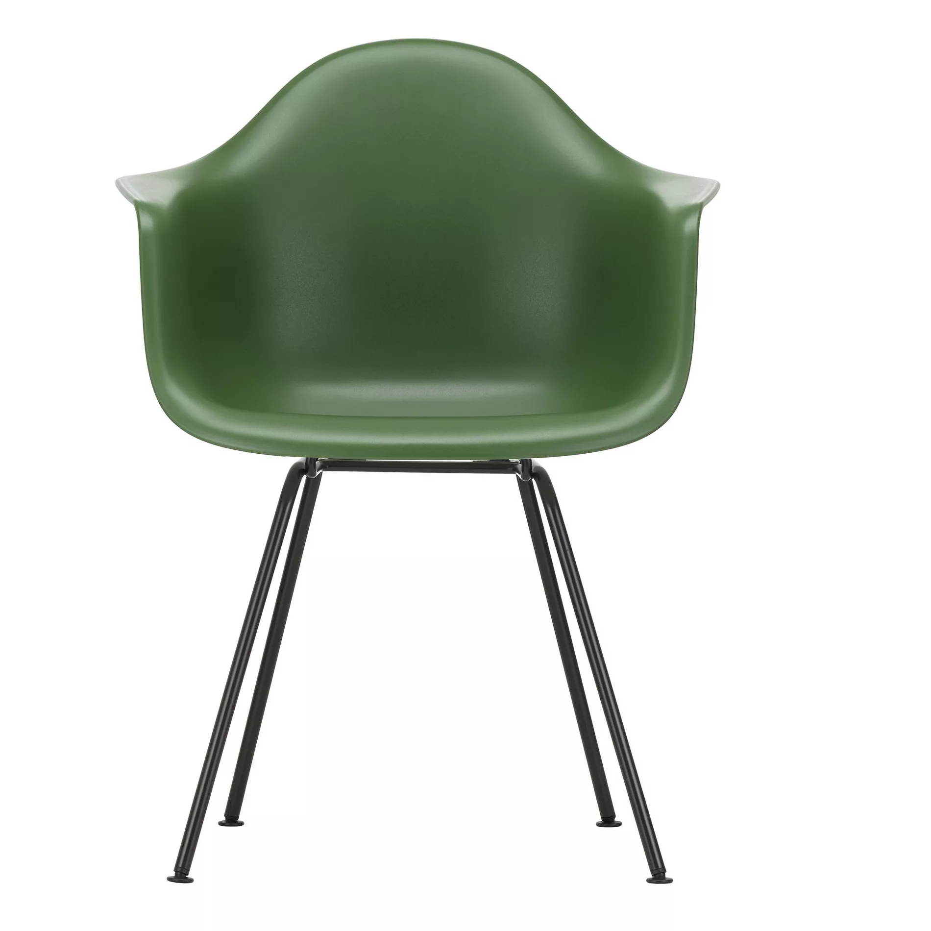 Vitra - Eames Plastic Chair DAX Gestell schwarz - forest/Sitzschale Polypro günstig online kaufen