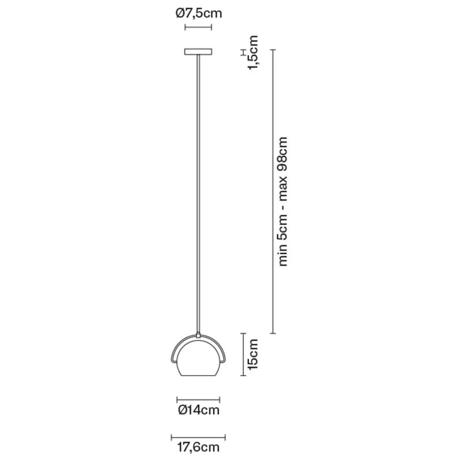 Fabbian Beluga White Glas-Hängeleuchte, Ø 14 cm günstig online kaufen