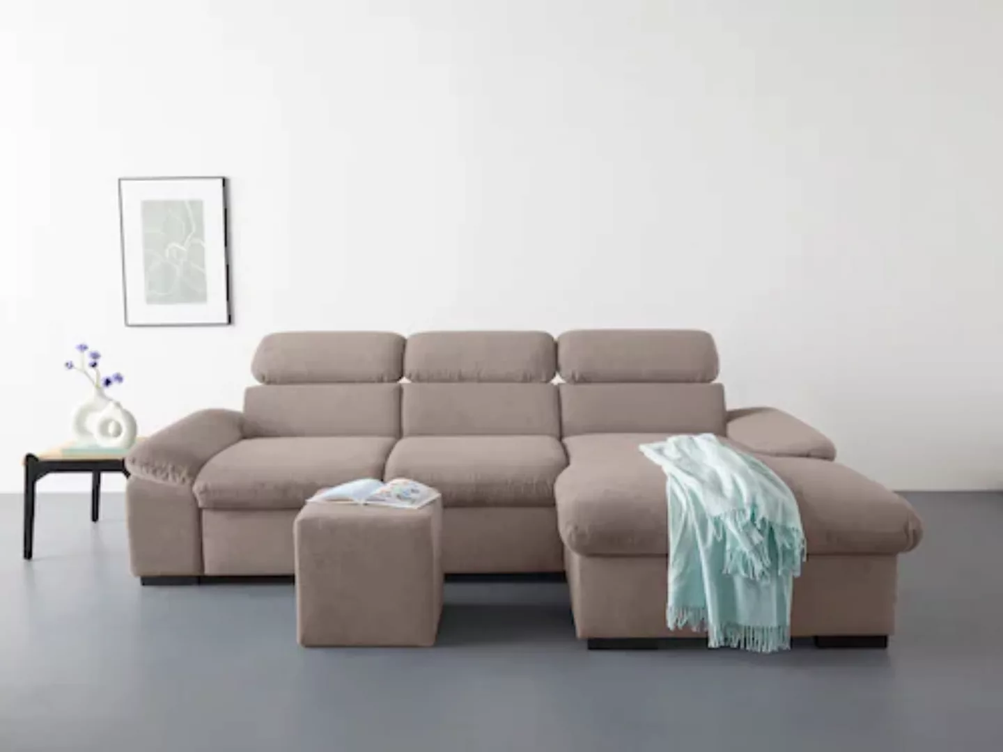 COTTA Ecksofa "Lola", (Set, mit Hocker) günstig online kaufen