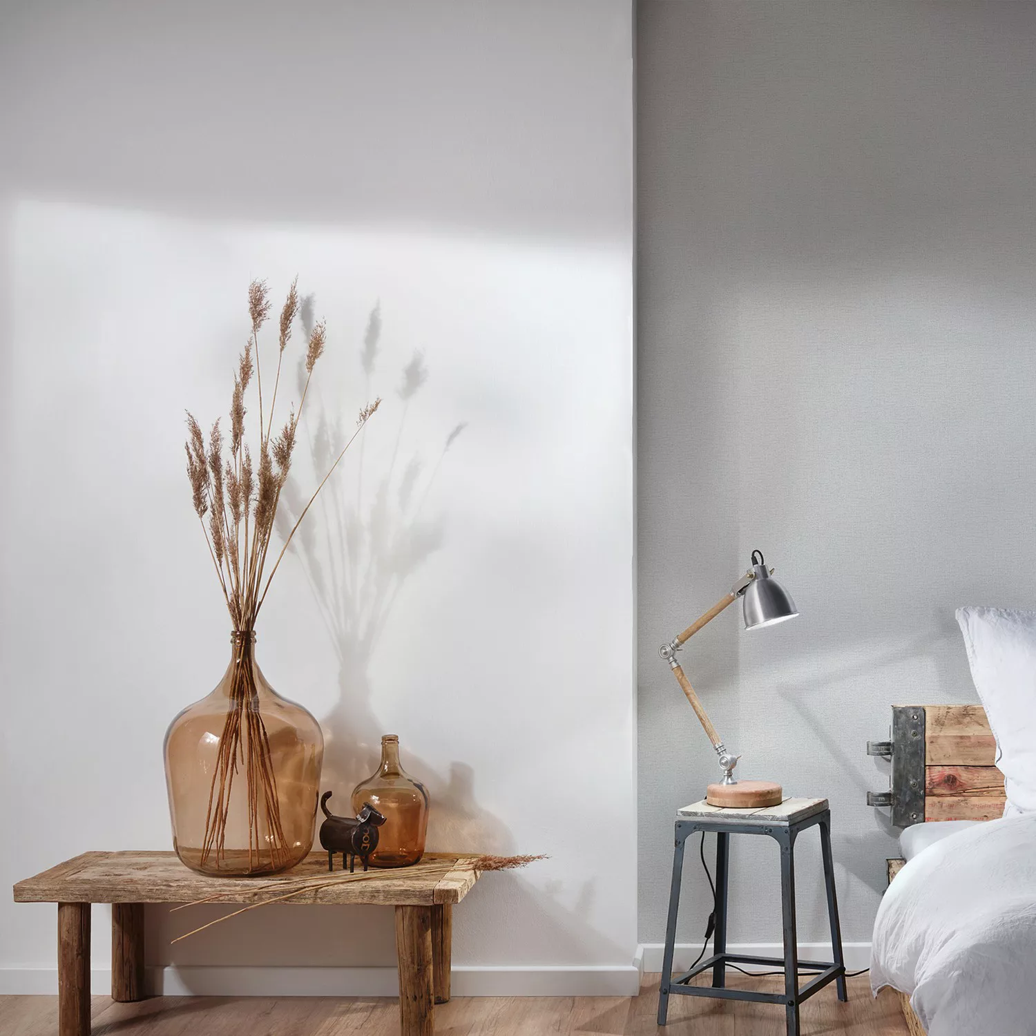 Bricoflor Graue Tapete Einfarbig Wohnzimmer und Schlafzimmer Vliestapete in günstig online kaufen