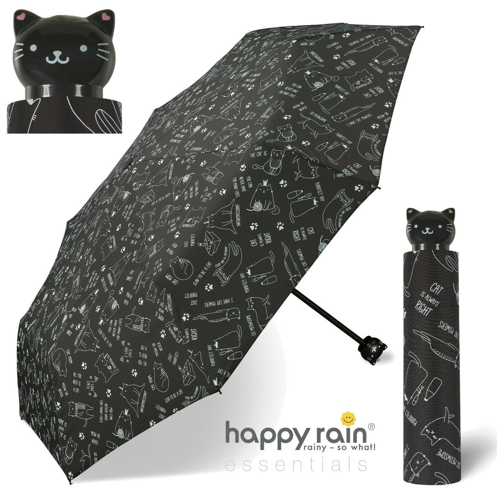 HAPPY RAIN Taschenregenschirm Super Mini Cats günstig online kaufen