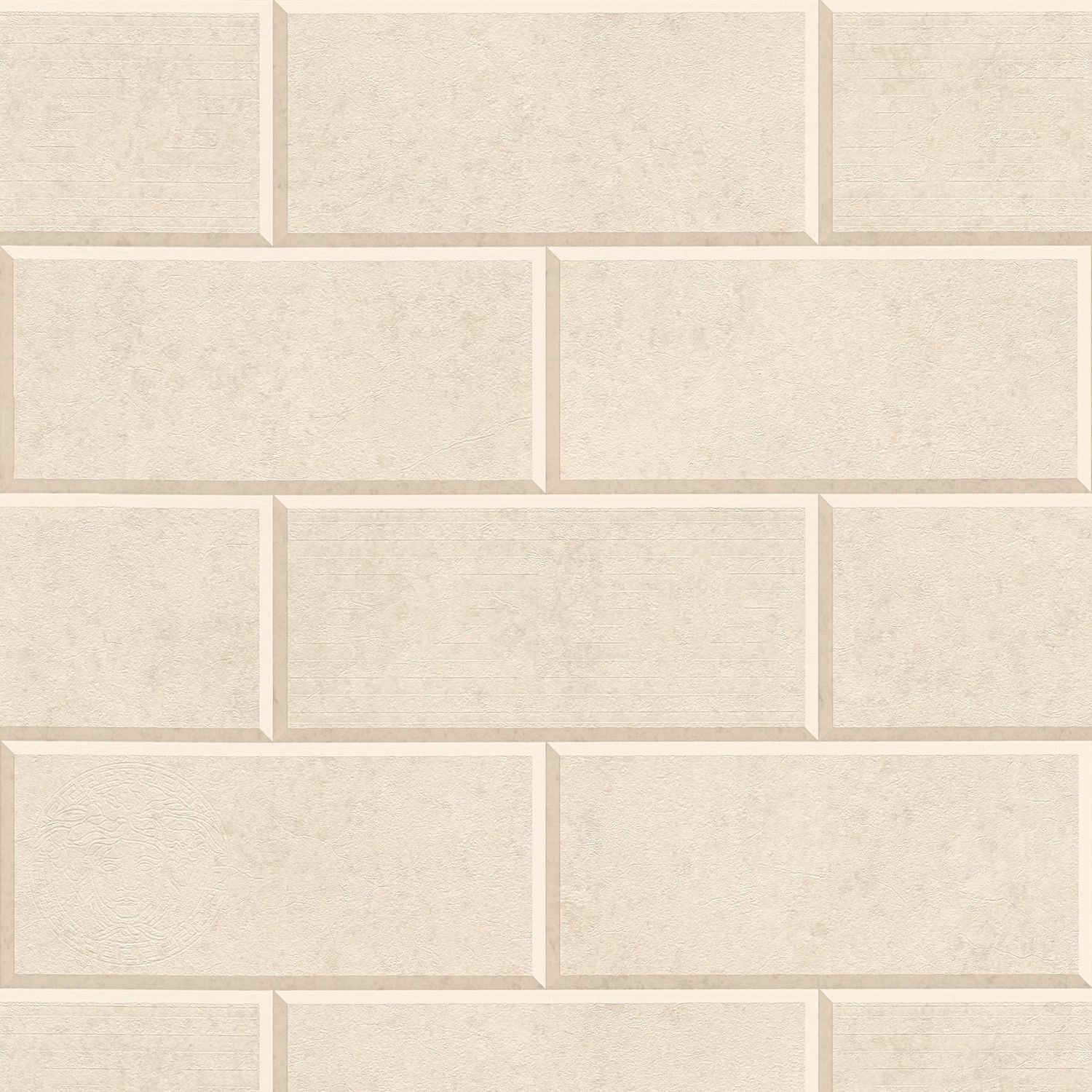 PROFHOME 343221-GU Stein Kacheln Tapete Uni Matt Beige Creme 7,035 m2 0,70 günstig online kaufen