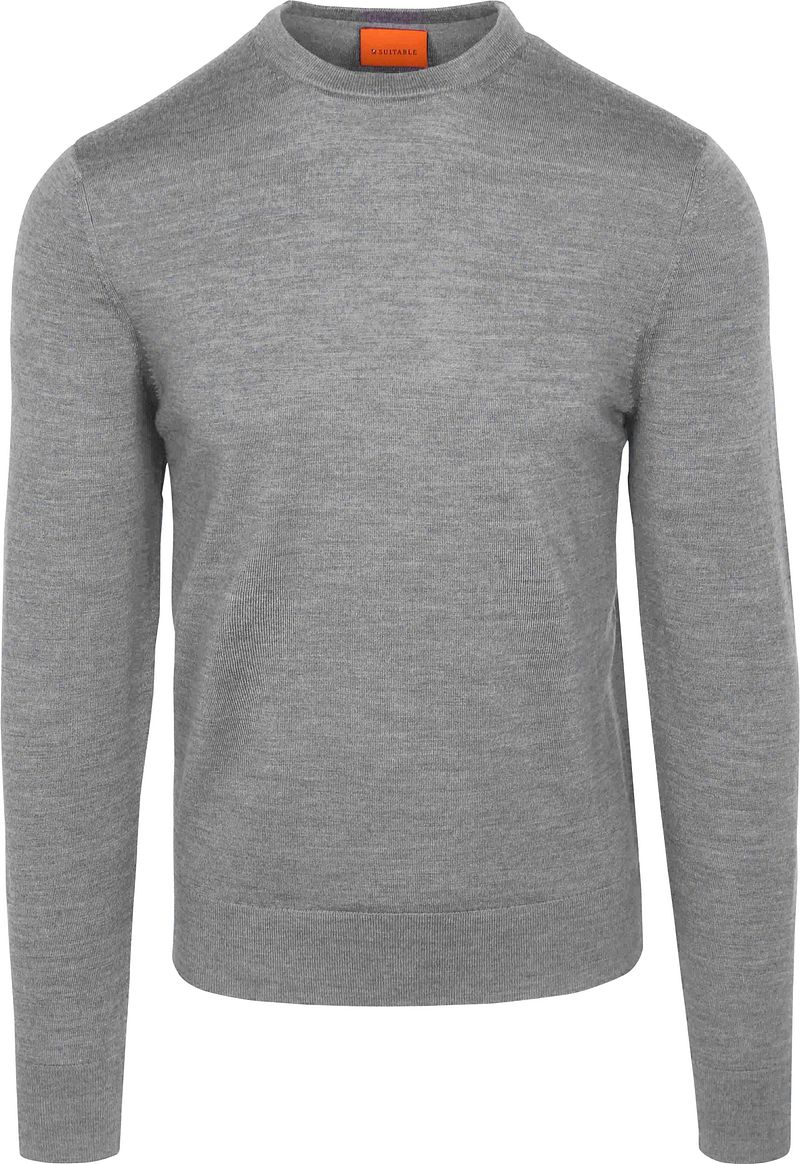 Suitable Merino Pullover Grau - Größe L günstig online kaufen