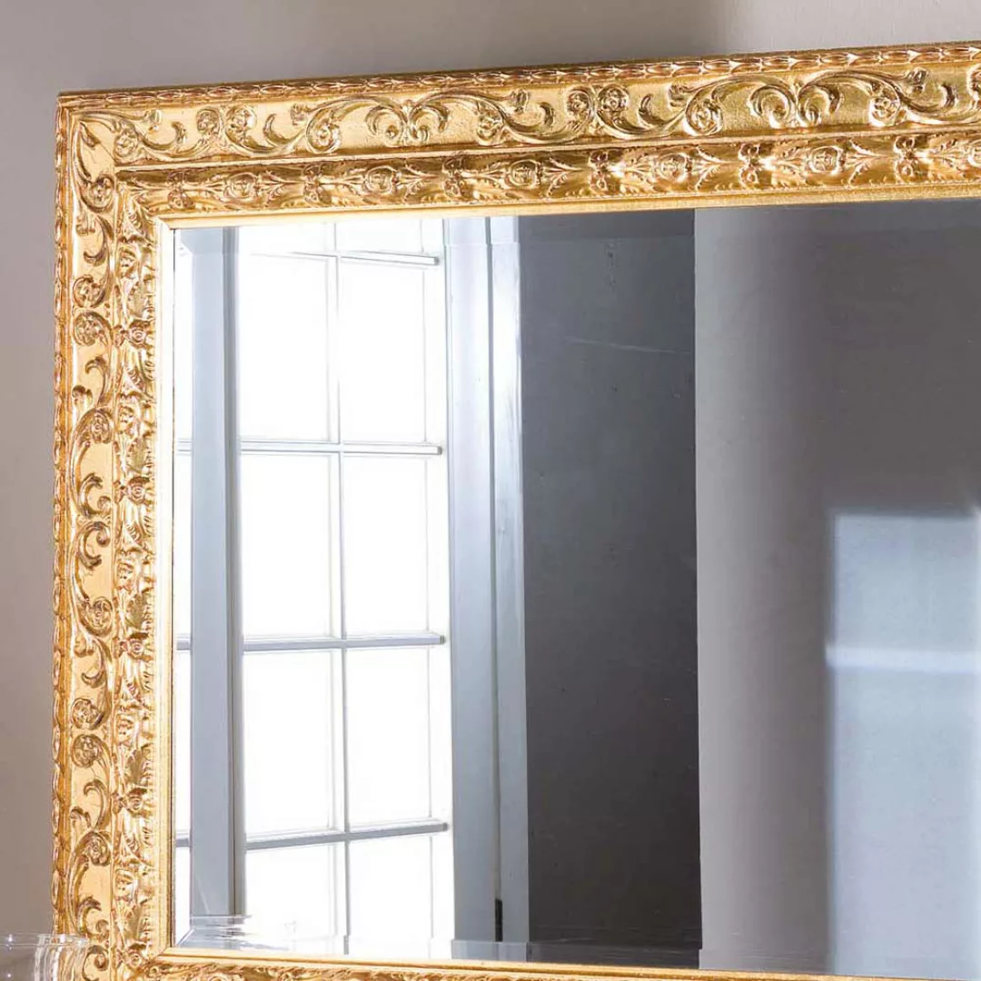 Barock Design Spiegel in Goldfarben 110 cm breit günstig online kaufen