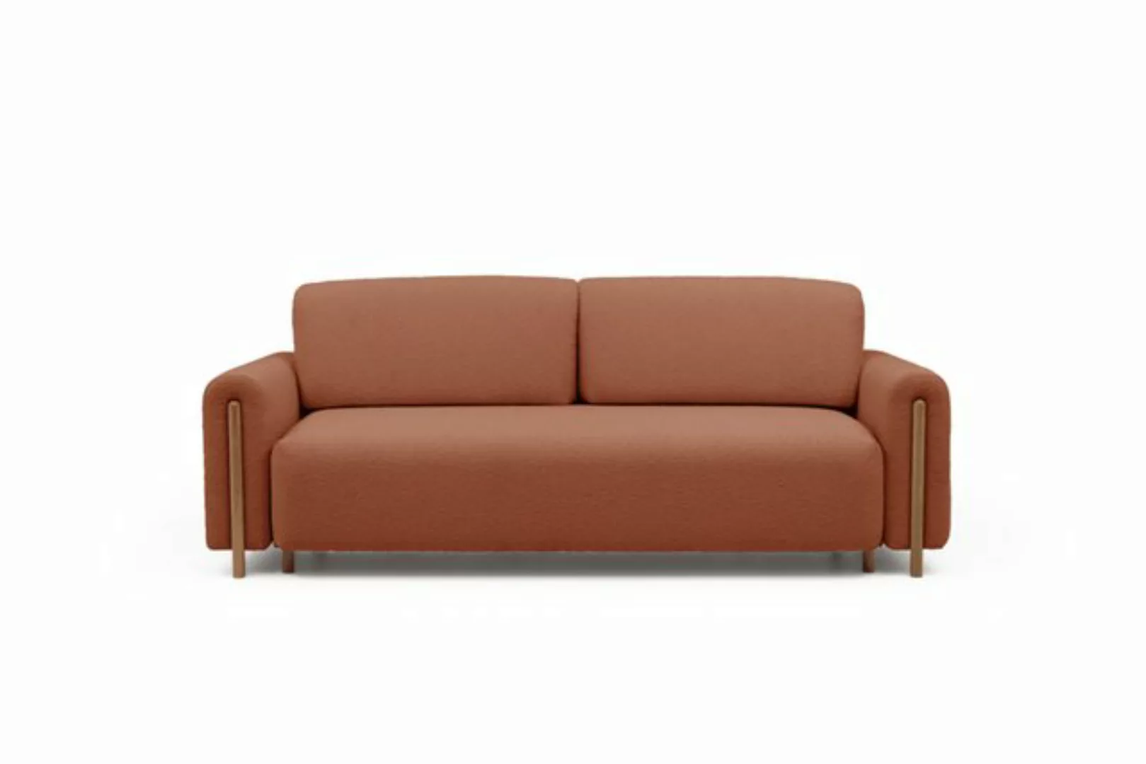 MOEBLO Sofa Supernova, Sofa us Boucle mit Holzeinsatz Couch Polstermöbel Wo günstig online kaufen