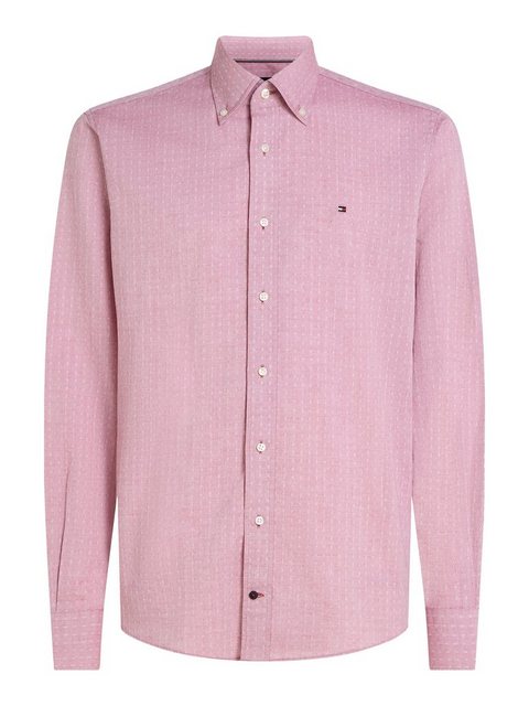 Tommy Hilfiger Langarmhemd CL W-OXFORD DOBBY RF SHIRT mit dezenter Labelfla günstig online kaufen