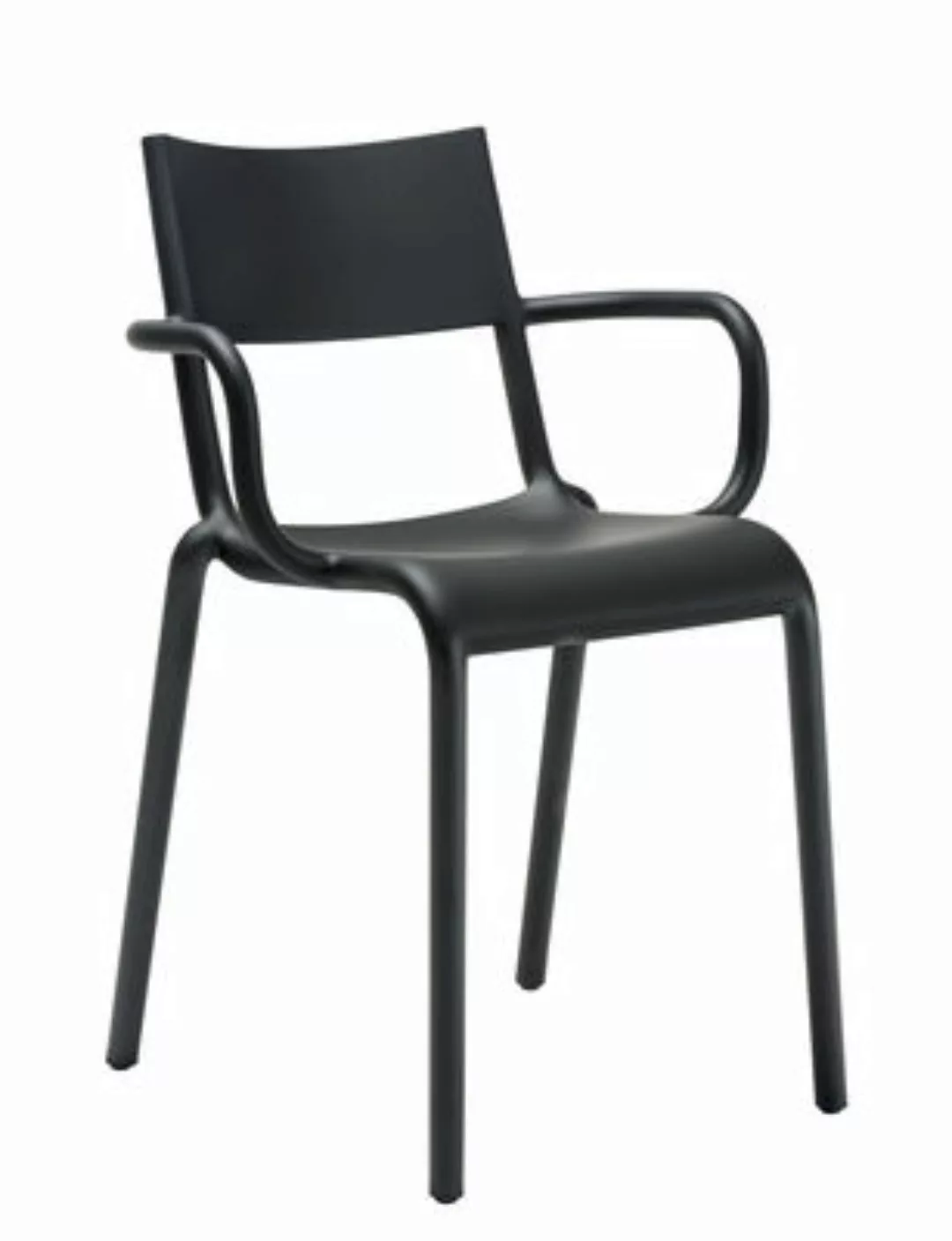 Stapelbarer Sessel Generic A plastikmaterial schwarz / Polypropylen - Karte günstig online kaufen