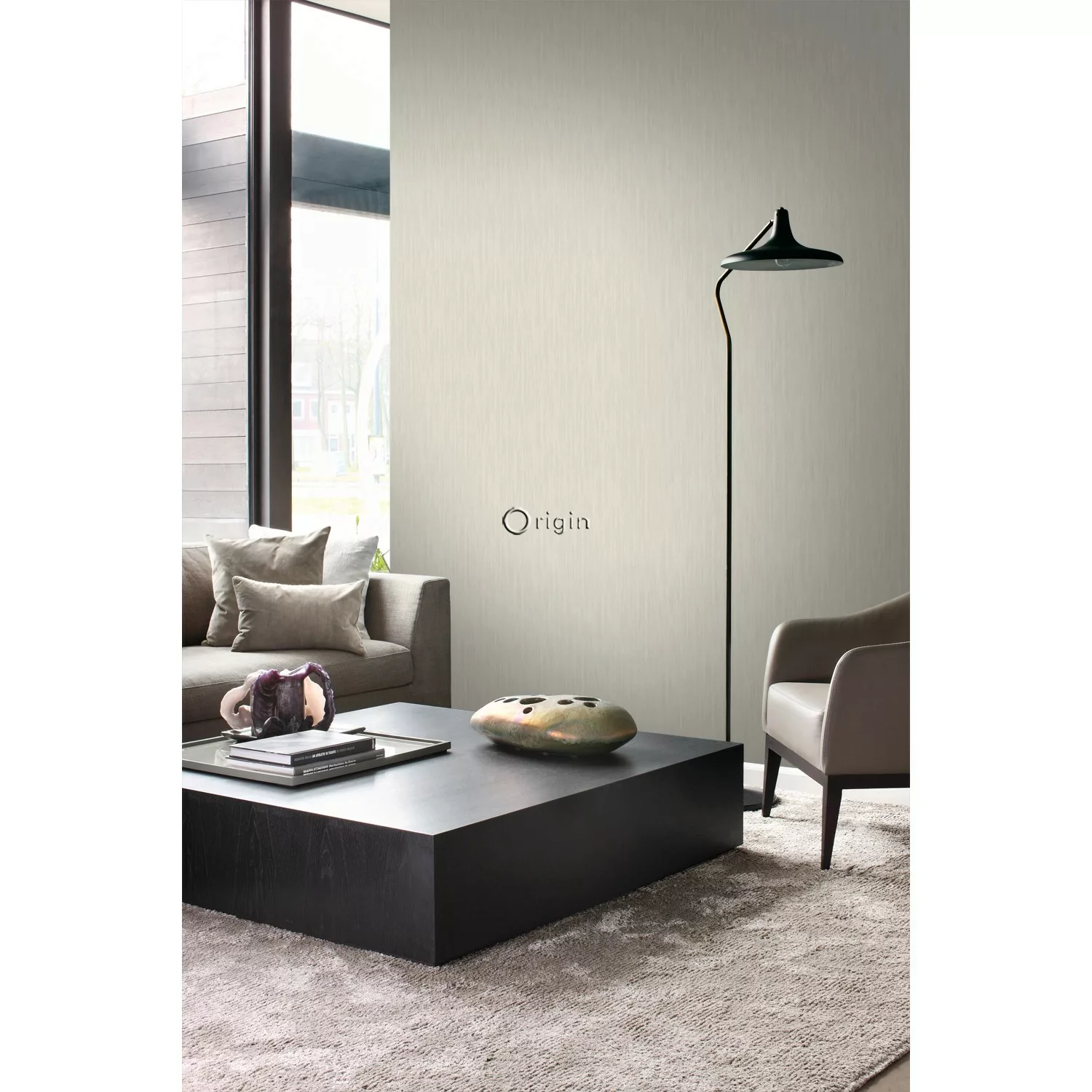 Origin Wallcoverings Tapete Feine Streifen Hellgrau 53 cm x 10,05 m 345406 günstig online kaufen