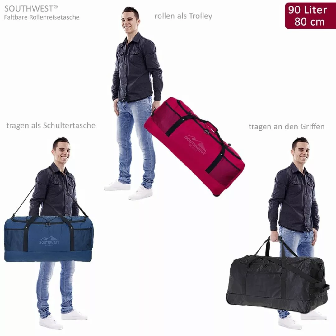 Southwest Bound Reisetasche Trolley faltbar Reisetrolley günstig online kaufen