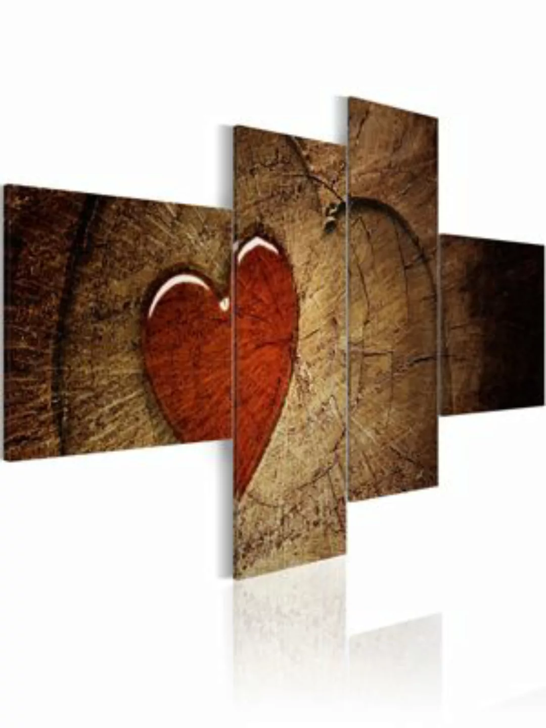 artgeist Wandbild Alte Liebe rostet nicht - 4 Teile braun/rot Gr. 200 x 90 günstig online kaufen