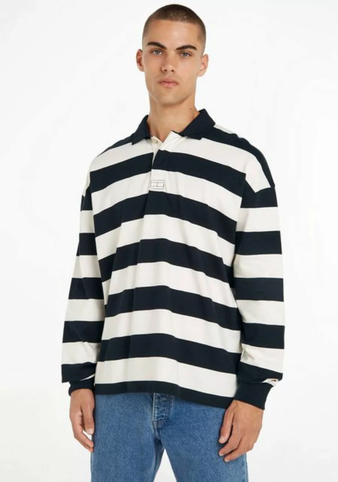 Tommy Hilfiger Sweater BLOCK STRIPED RUGBY im Streifendesign günstig online kaufen