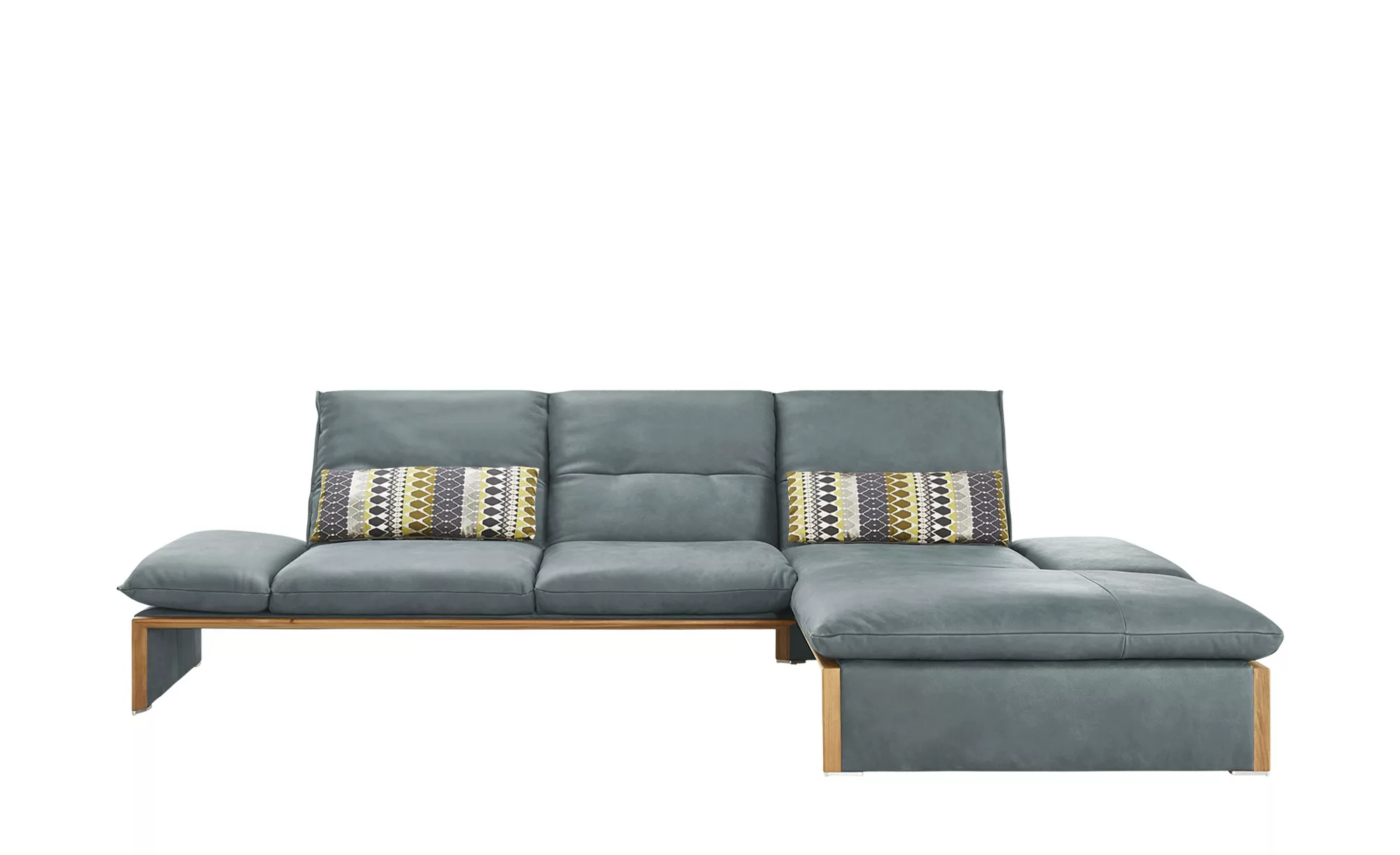 KOINOR Leder-Ecksofa  Humfrey - grau - 93 cm - Polstermöbel > Sofas > Eckso günstig online kaufen