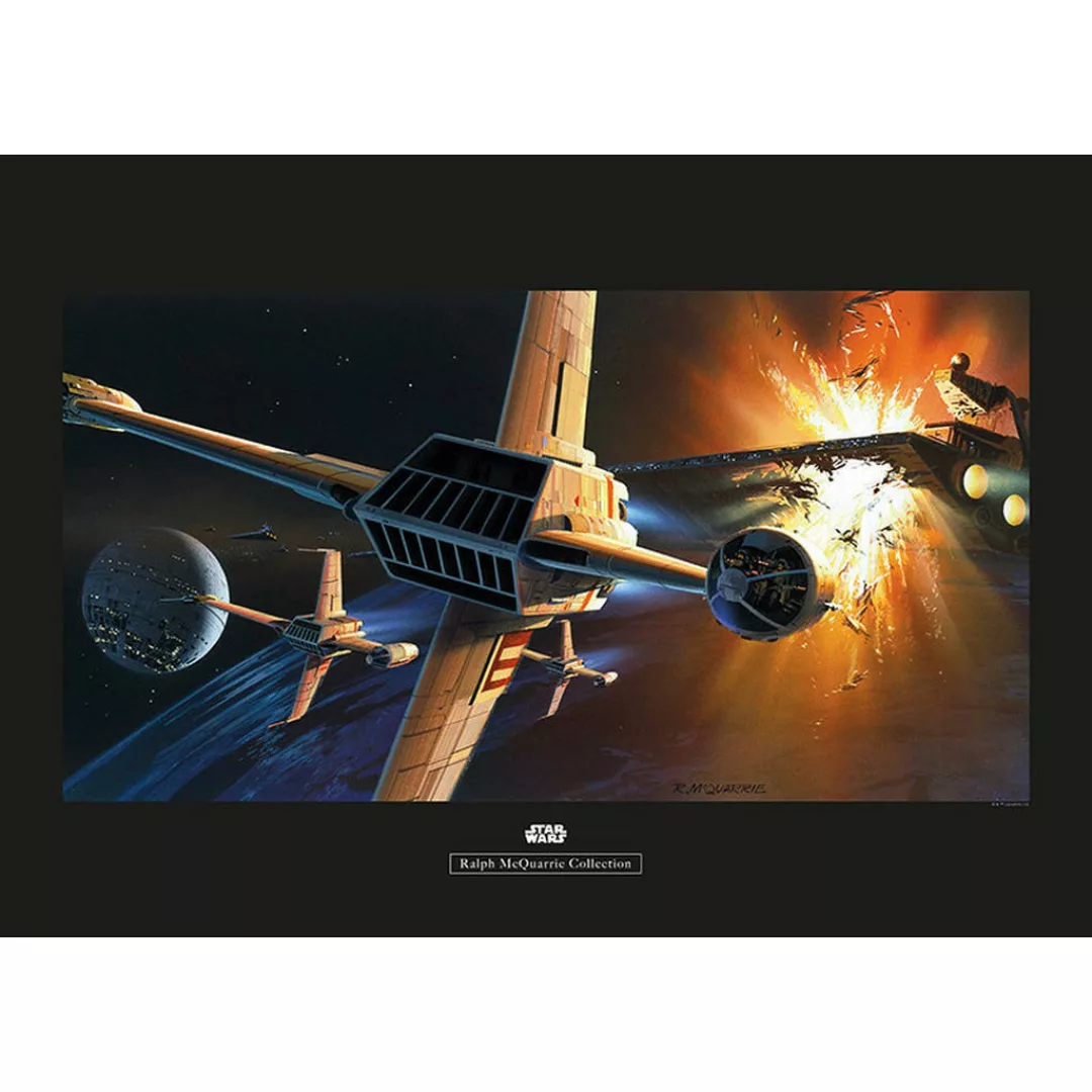 KOMAR Wandbild - Star Wars Classic RMQ Endor Orbit War - Größe: 70 x 50 cm günstig online kaufen