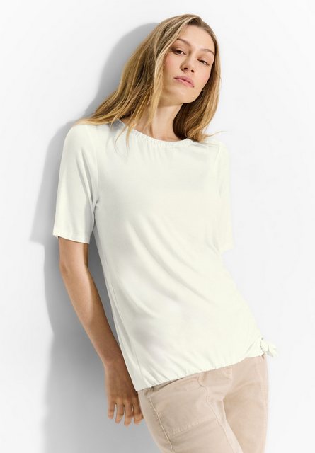Cecil T-Shirt mit gerafftem U-Boot-Ausschnitt günstig online kaufen