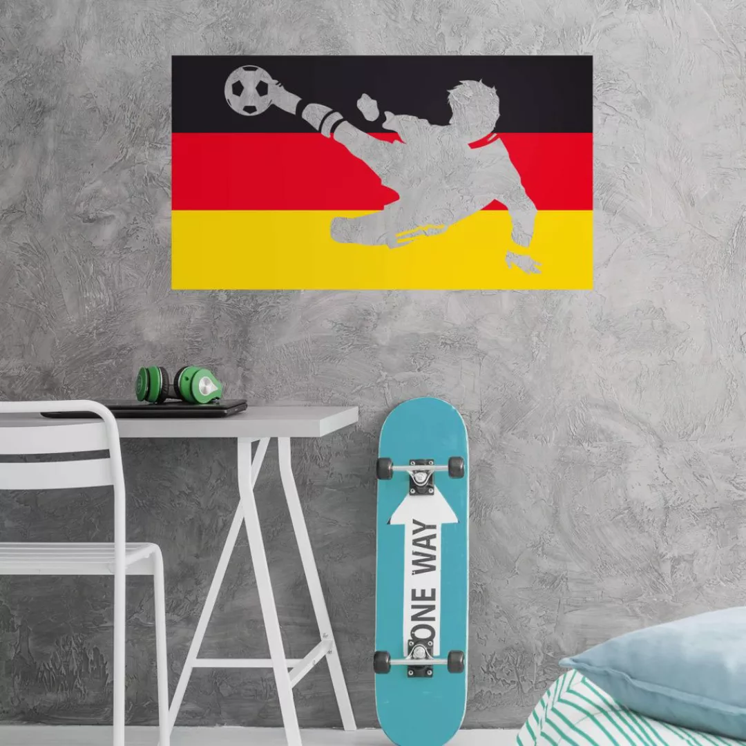 Wall-Art Wandtattoo »Deutschland Fahne + Fußballer«, (1 St.), selbstklebend günstig online kaufen
