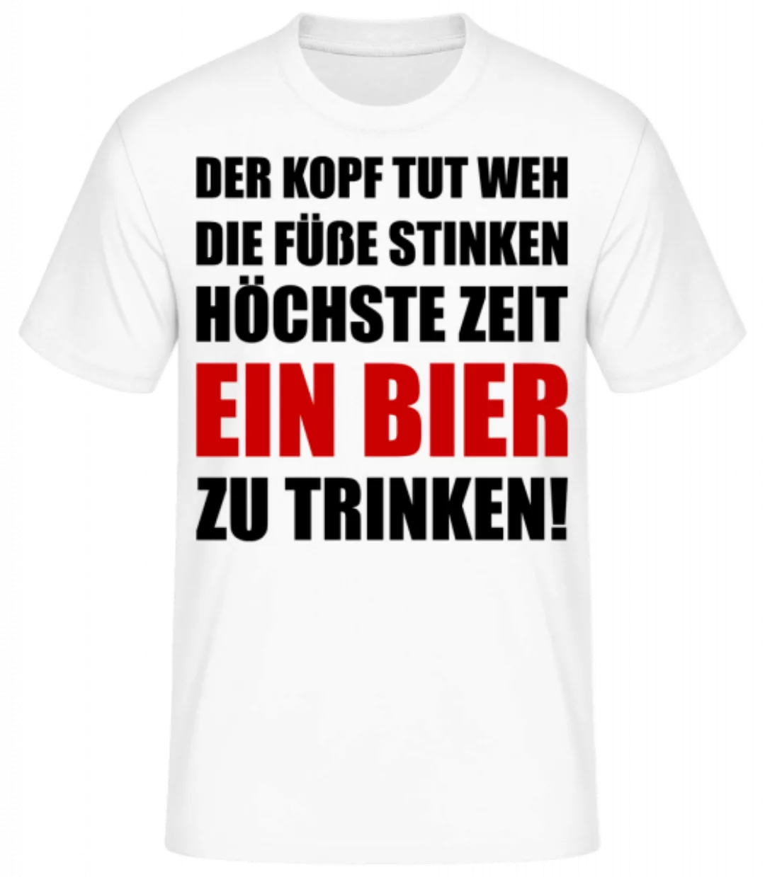 Kopf Tut Weh Bier Trinken · Männer Basic T-Shirt günstig online kaufen