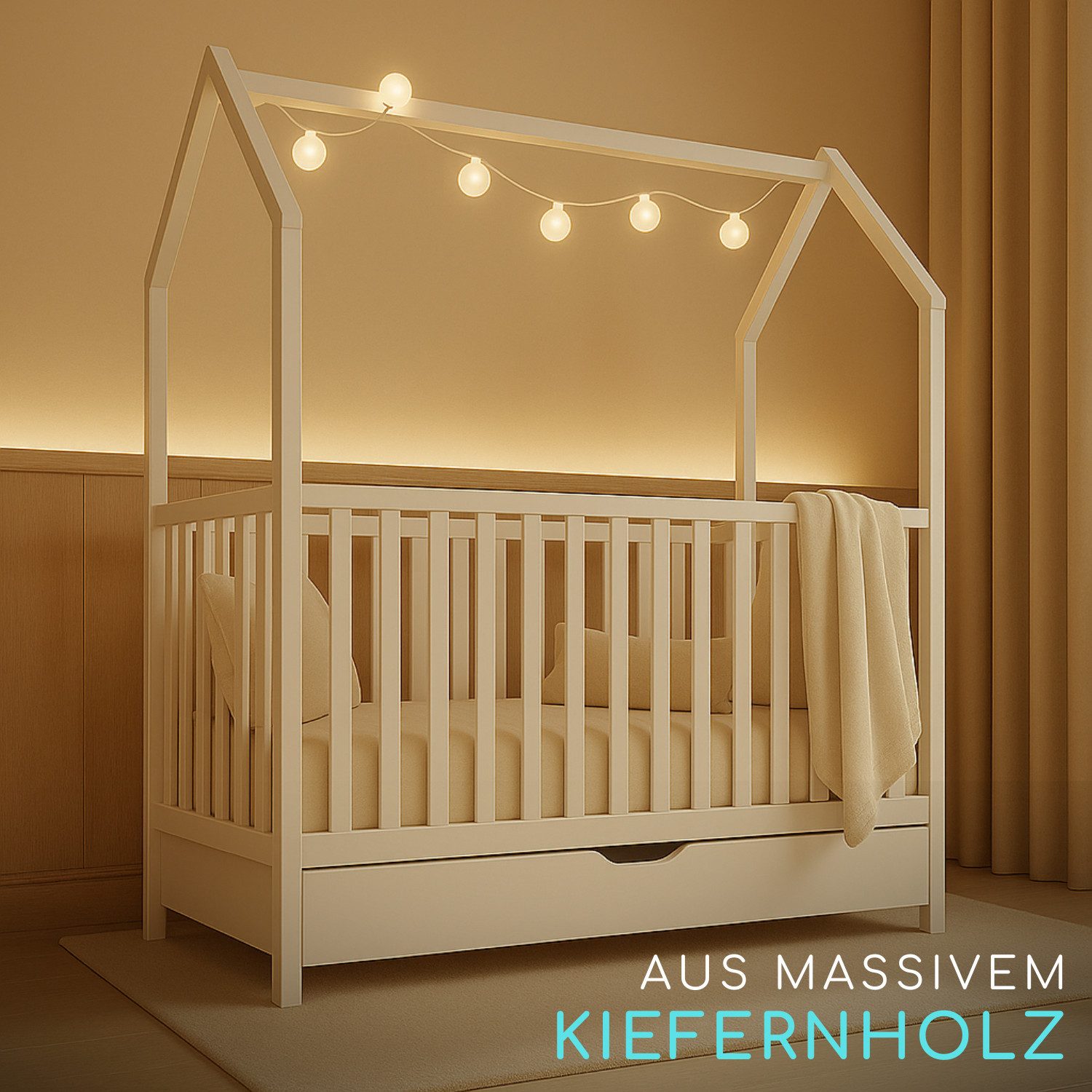 Alavya Home® Babybett ELLA 70x140 cm günstig online kaufen