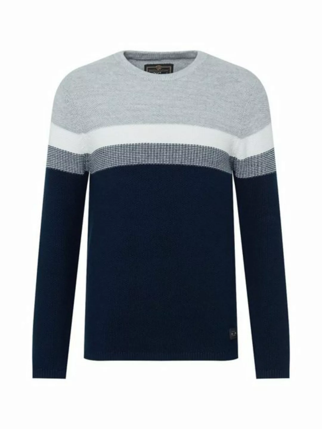 Key Largo Strickpullover Hansi für Herren kontrast Look gestreift MST00088 günstig online kaufen