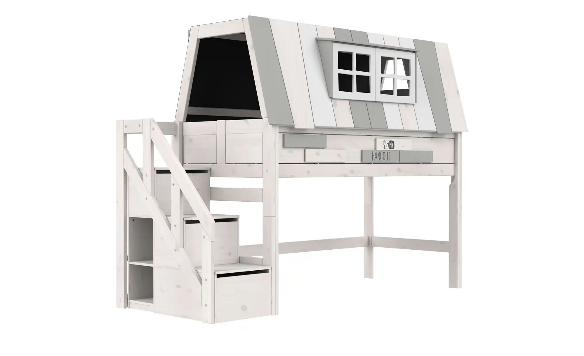 Lifetime Abenteuerbett mit Treppe  My Hangout ¦ weiß ¦ Maße (cm): B: 261 H: günstig online kaufen