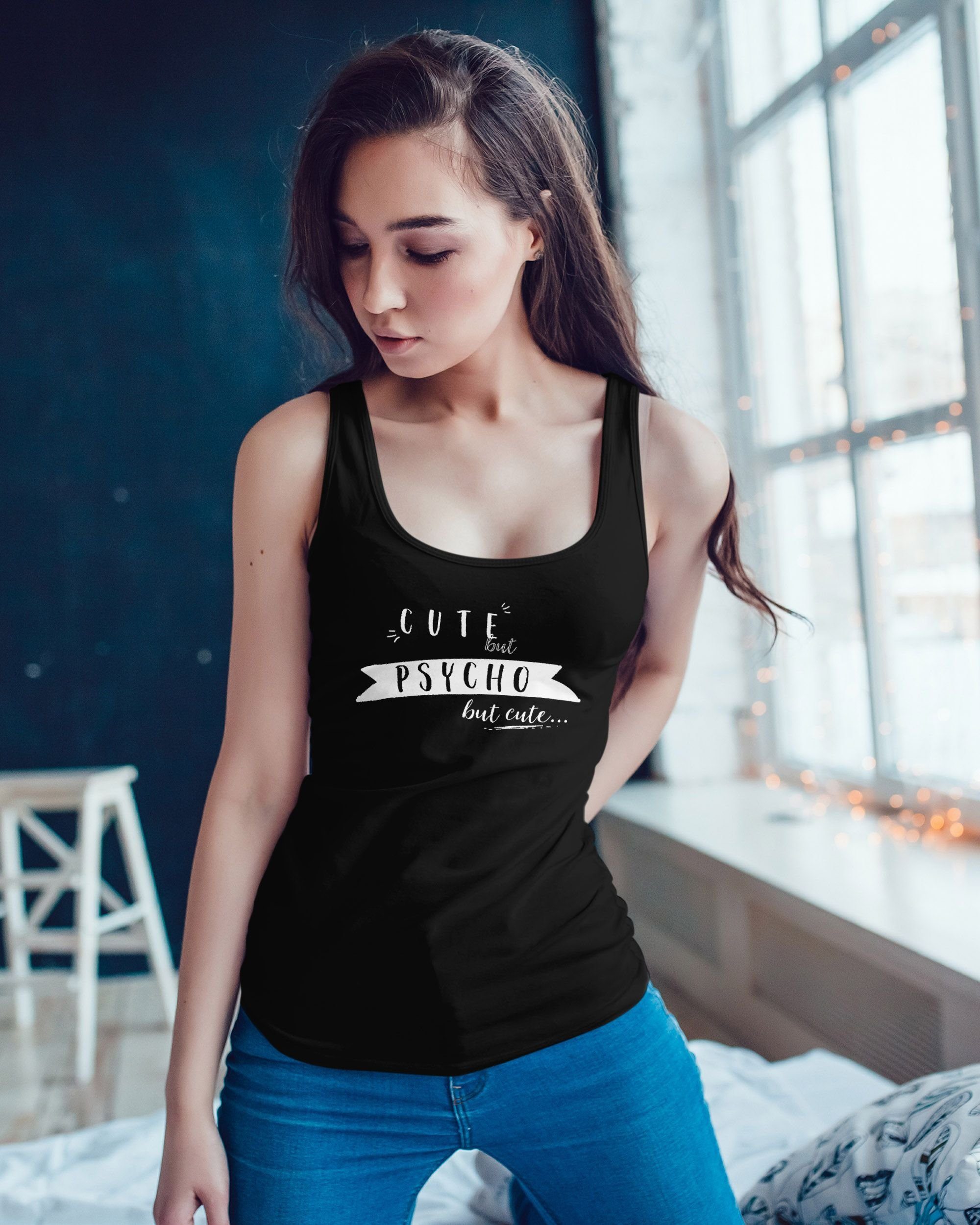 MoonWorks Tanktop Damen Tanktop mit Spruch günstig online kaufen