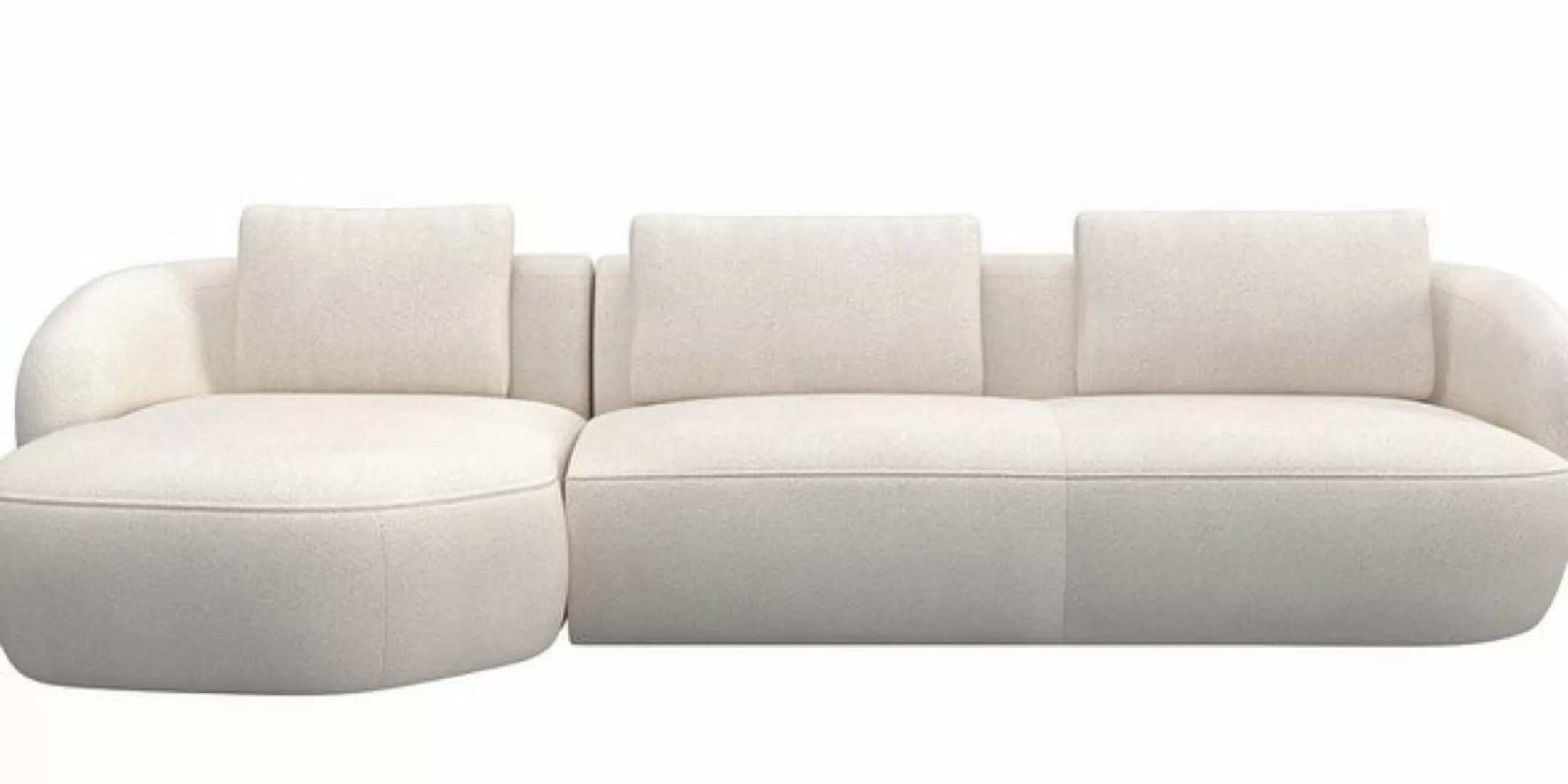 FLEXLUX Wohnlandschaft Torino, rund, L-Form, Sofa-Ecke mit Recamiere, Longc günstig online kaufen