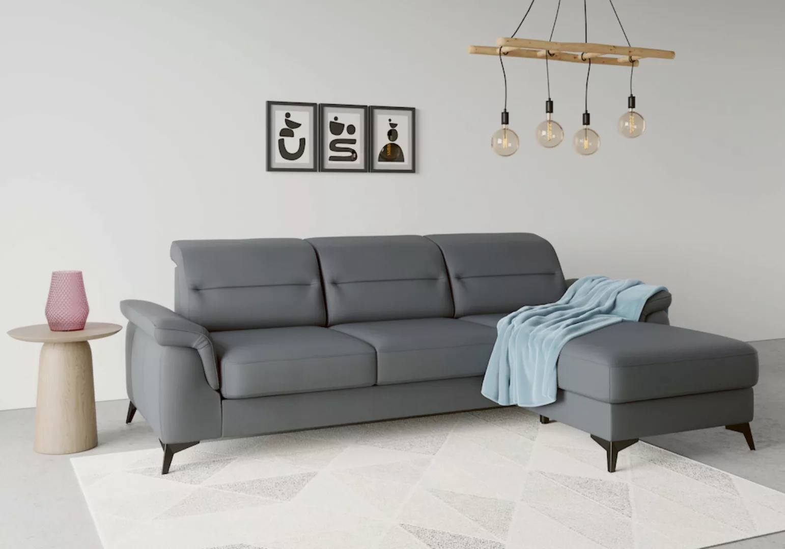 sit&more Ecksofa "Sinatra L-Form", mit Recamiere, optional mit Kopfteilvers günstig online kaufen