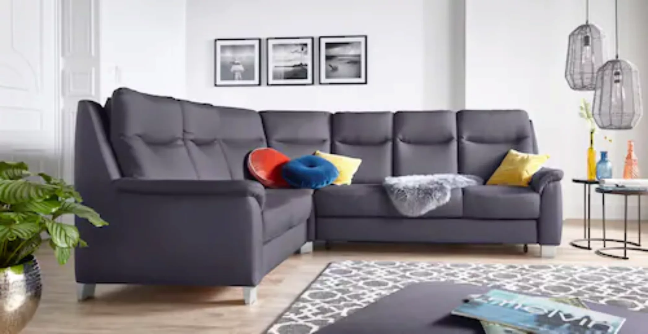 sit&more Ecksofa »Boccaccio L-Form«, mit Federkern und Kopfteilverstellung, günstig online kaufen