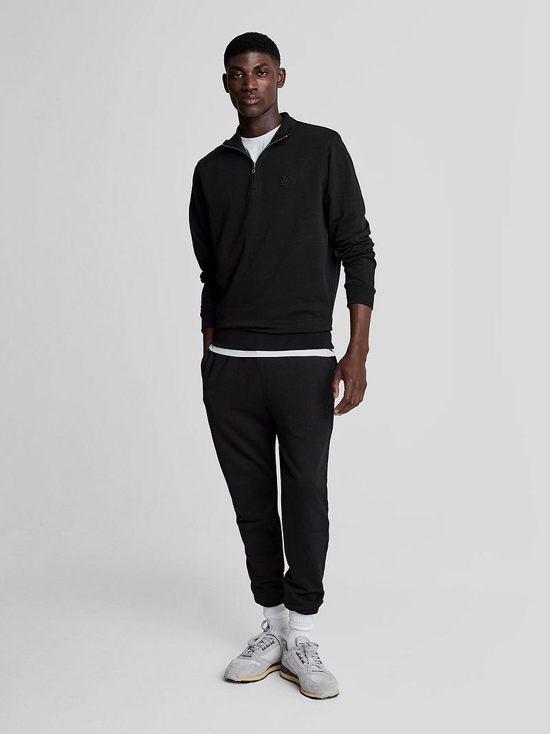 Lyle & Scott Half Zip Pull Tonal Schwarz - Größe L günstig online kaufen