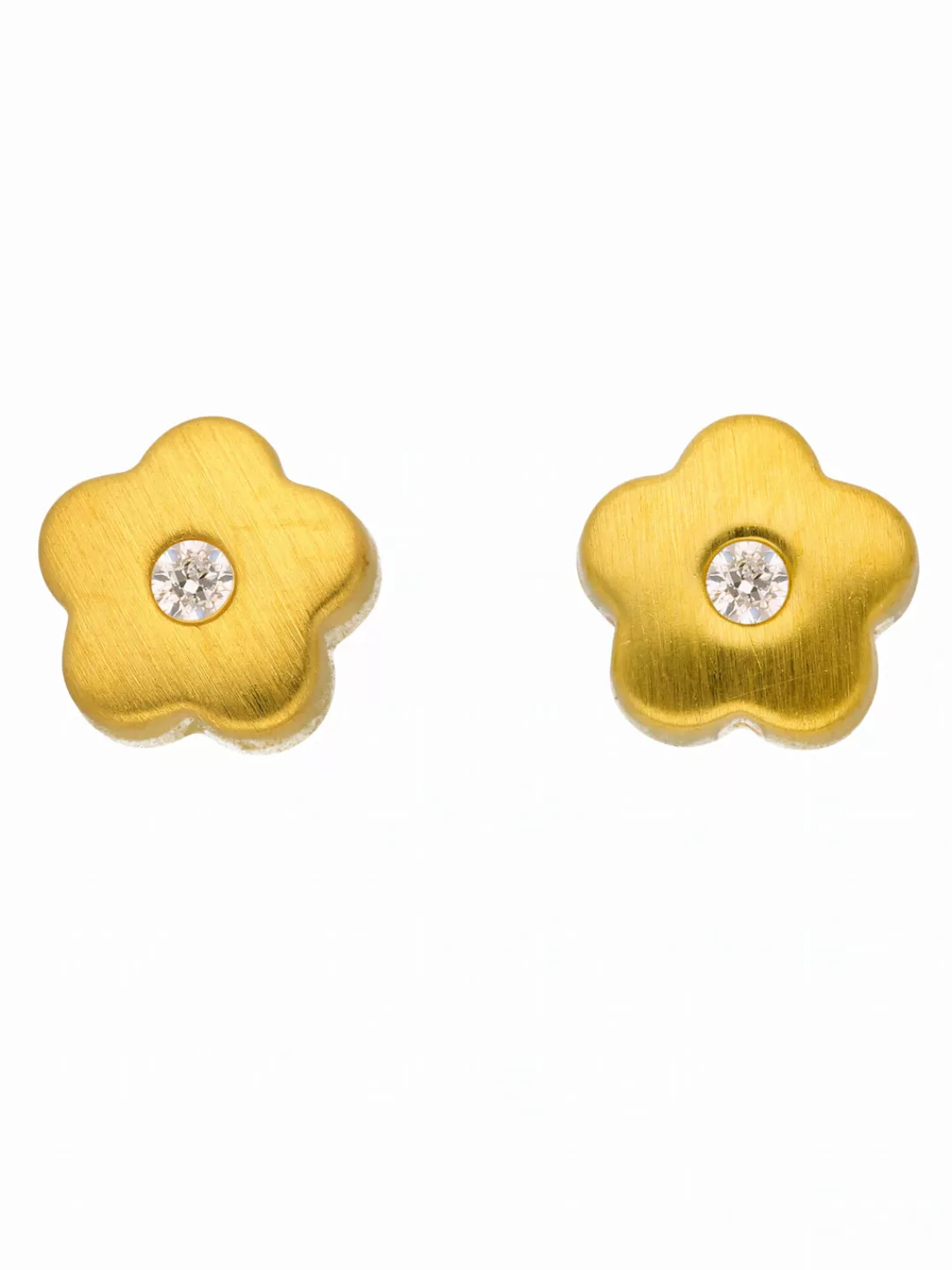 Adelia´s Paar Ohrhänger "333 Gold Ohrringe Ohrstecker Blüte mit Zirkonia", günstig online kaufen