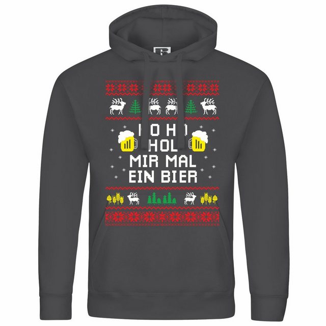 deinshirt Kapuzenpullover Herren Kapuzenpullover HO HO Hol mir mal ein Bier günstig online kaufen