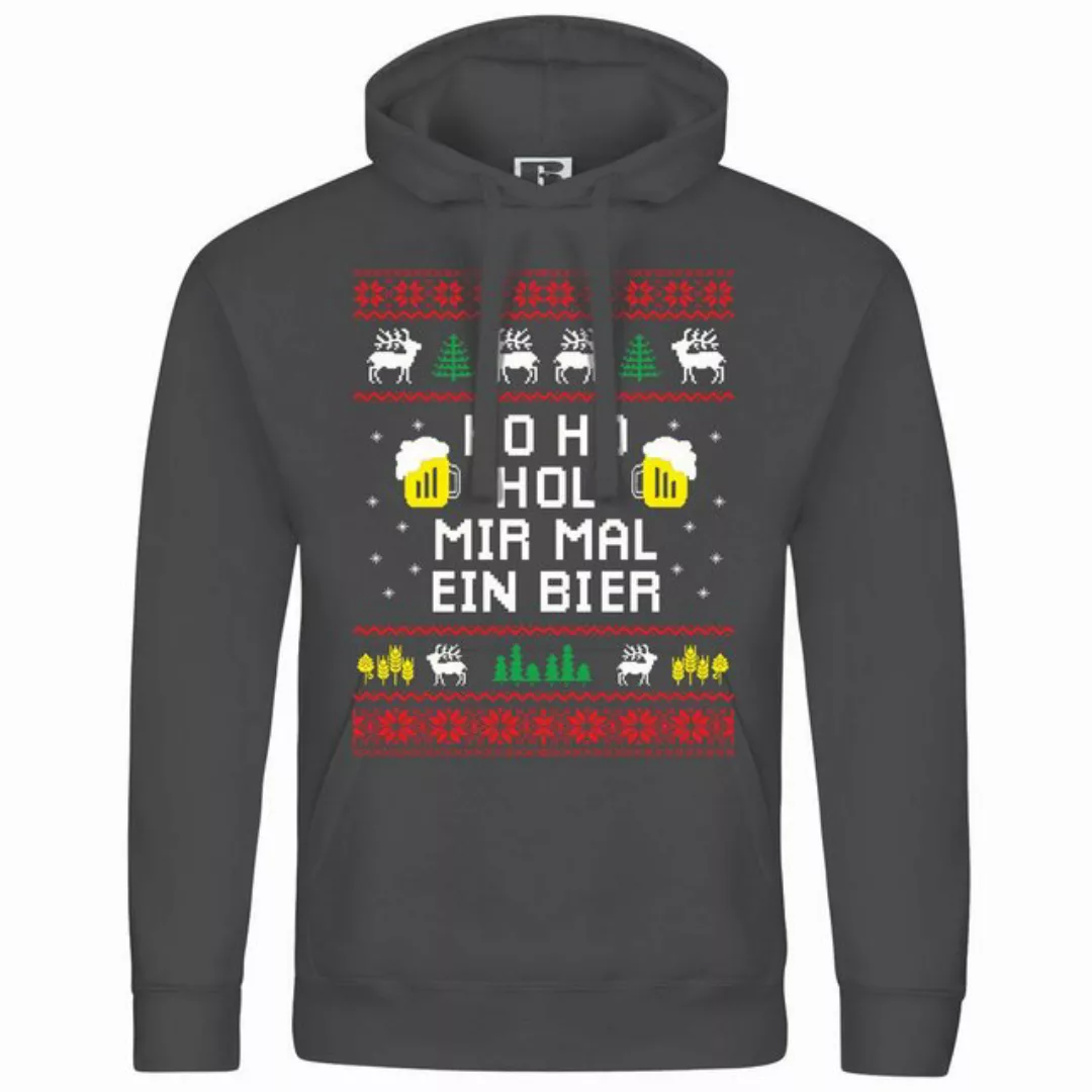 deinshirt Kapuzenpullover Herren Kapuzenpullover HO HO Hol mir mal ein Bier günstig online kaufen